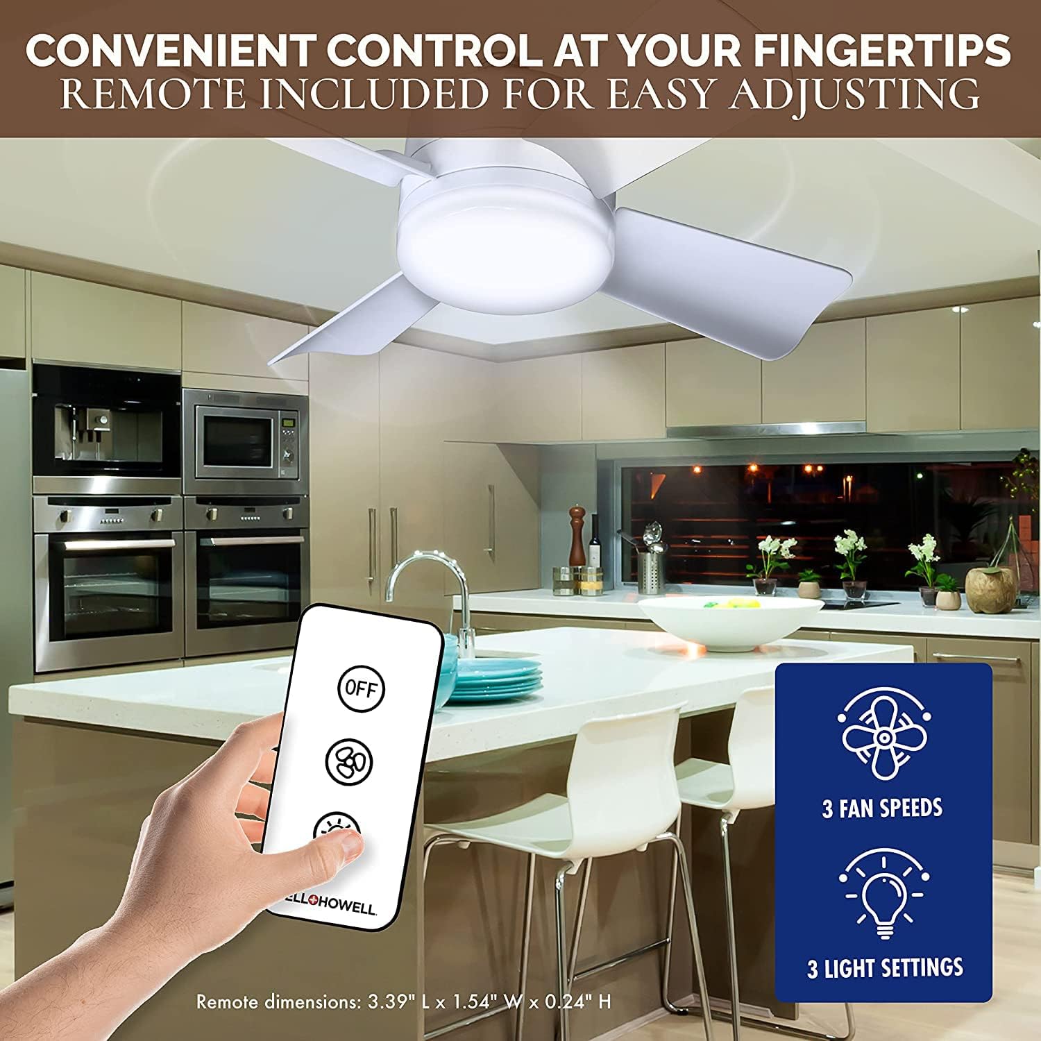 Bell + Howell Screw-In Socket Fan - Remote Controlled Socket Ceiling Fan & Light as seen on TV and TikTok #socketfan