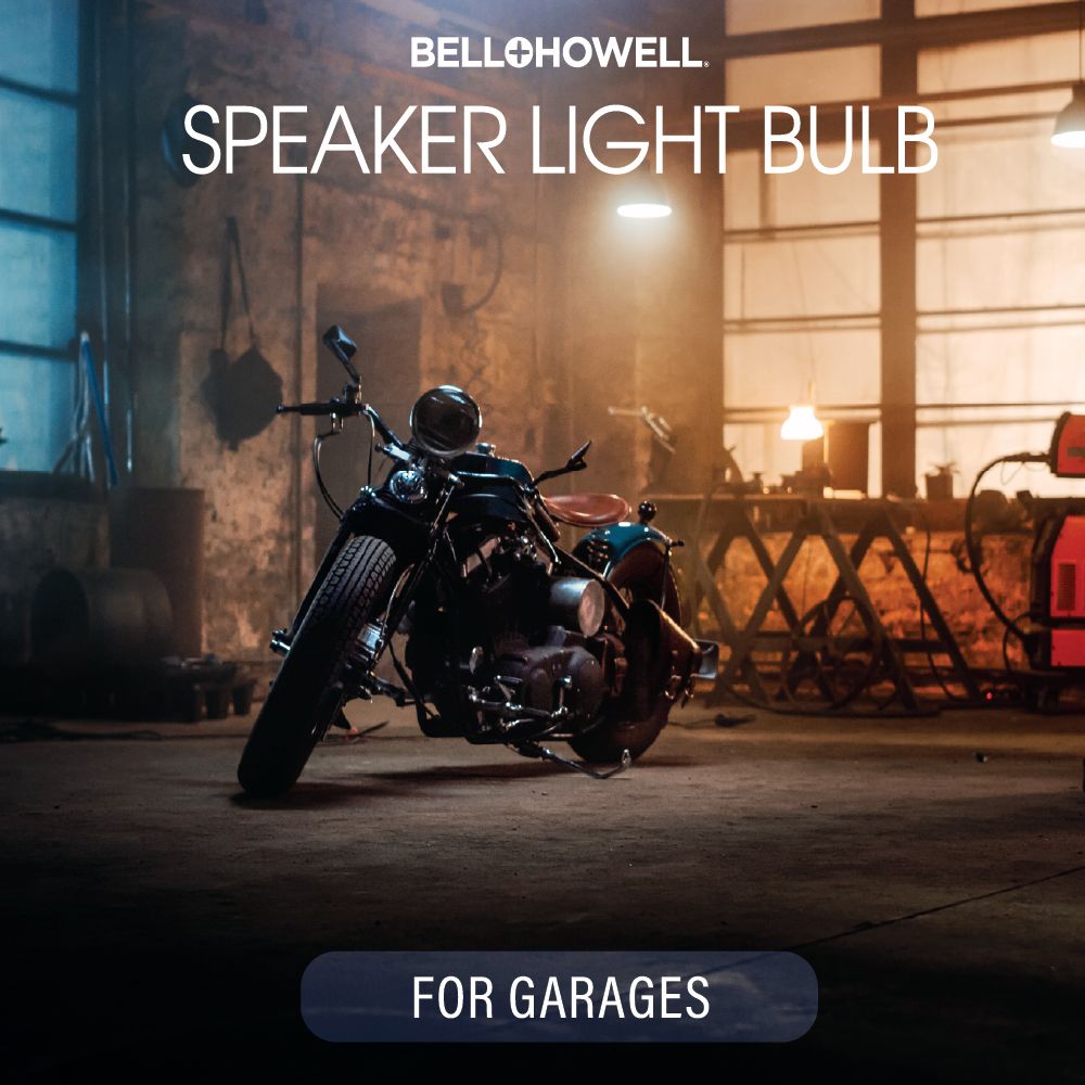 RGB Speaker Light Bulb - with Remote, Bluetooth. 450 Lumens, Screw-in, Dimmable, 3 Brightness Levels, Socket Extender Included