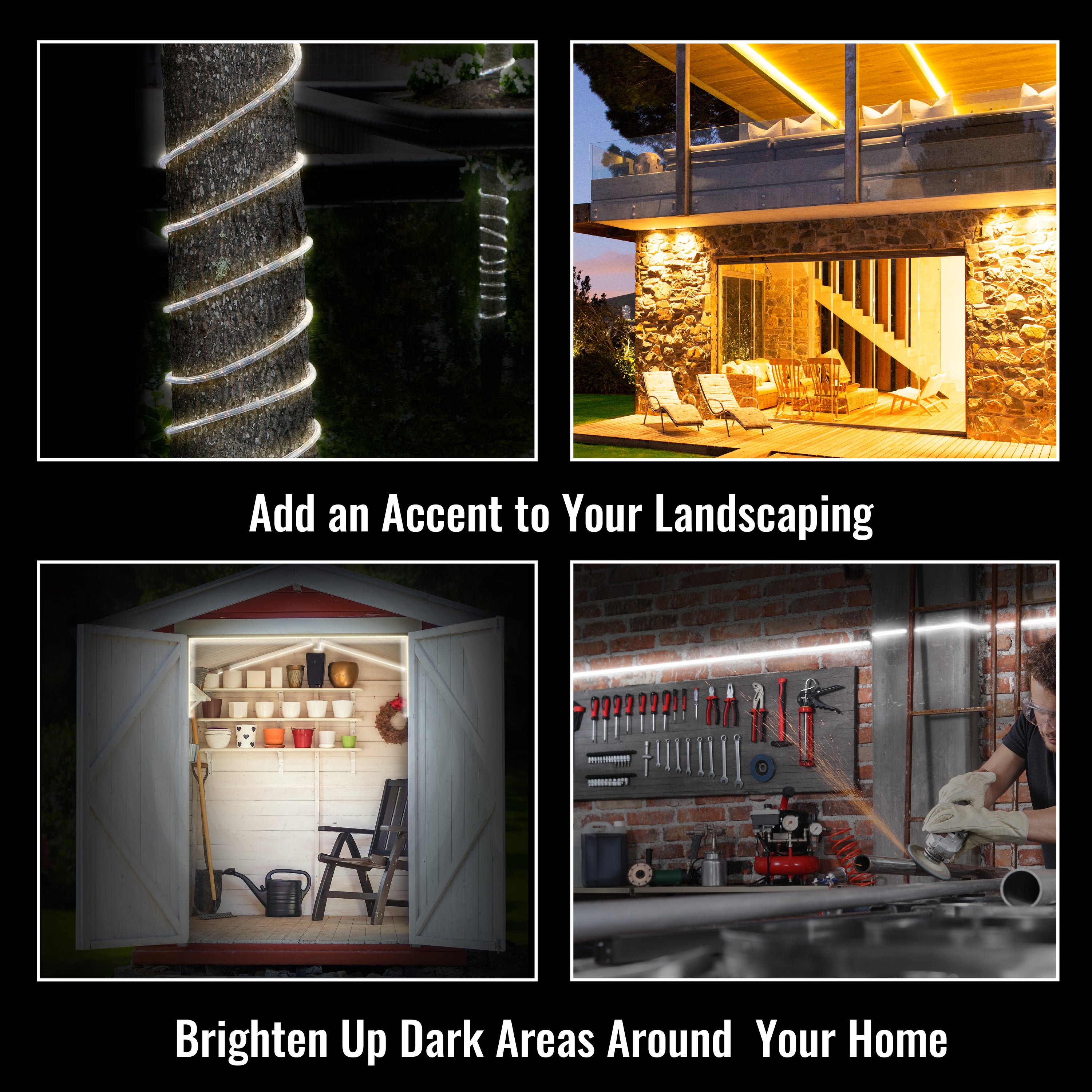 Bell + Howell 50' Bionic Color Changing Solar Powered Rope Lights - 50 FEET