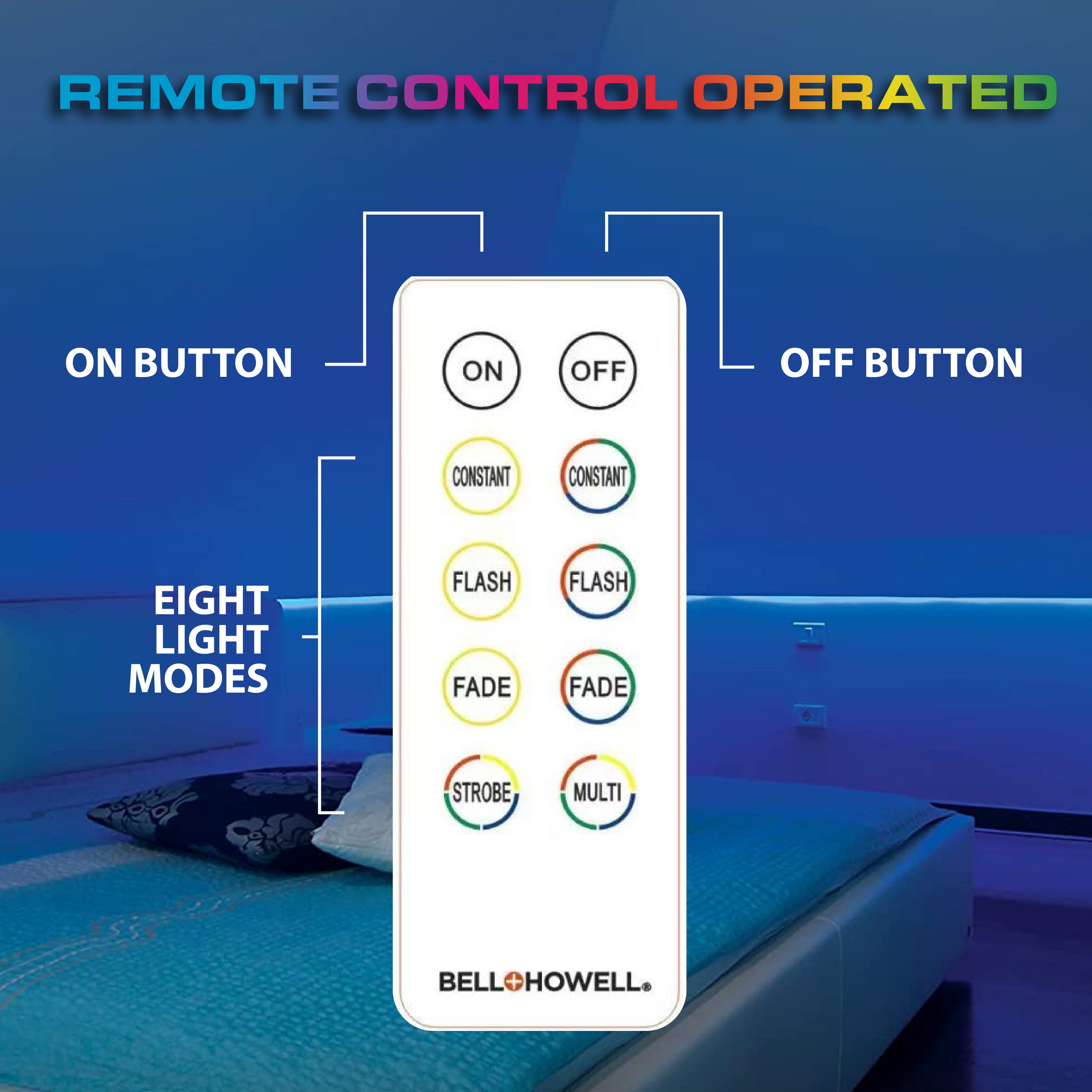 Bell + Howell 50' Bionic Color Changing Solar Powered Rope Lights - 50 FEET