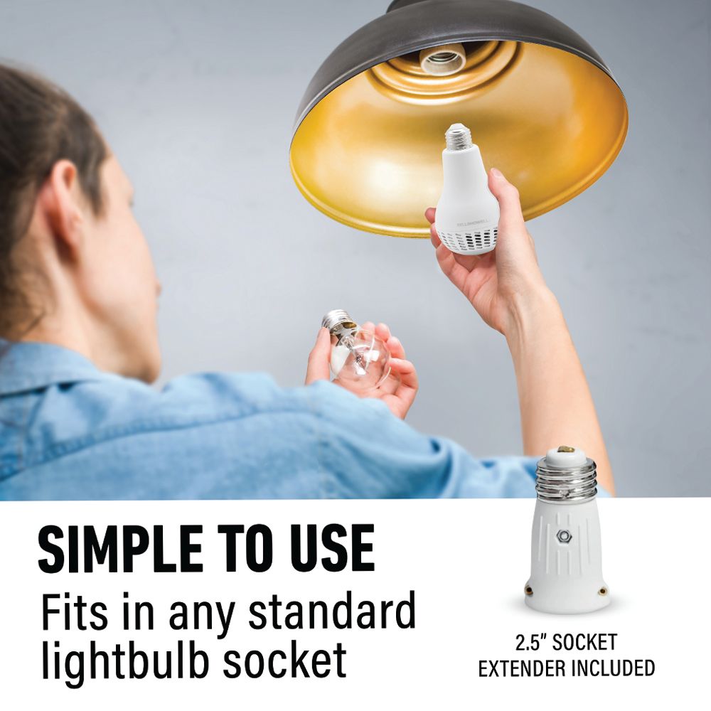 RGB Speaker Light Bulb - with Remote, Bluetooth. 450 Lumens, Screw-in, Dimmable, 3 Brightness Levels, Socket Extender Included