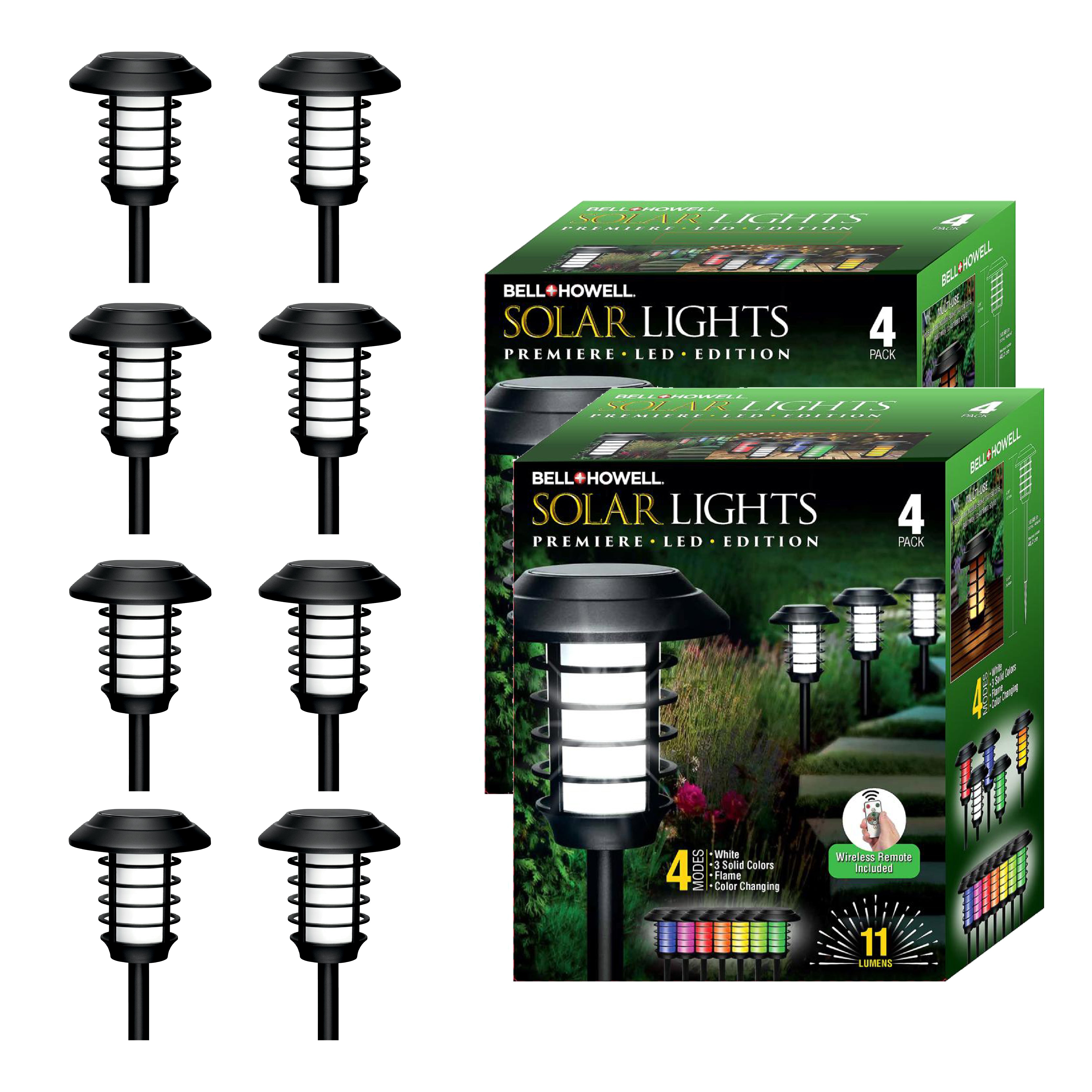 Bell + Howell Color Changing Solar Pathway Lights 8 PK