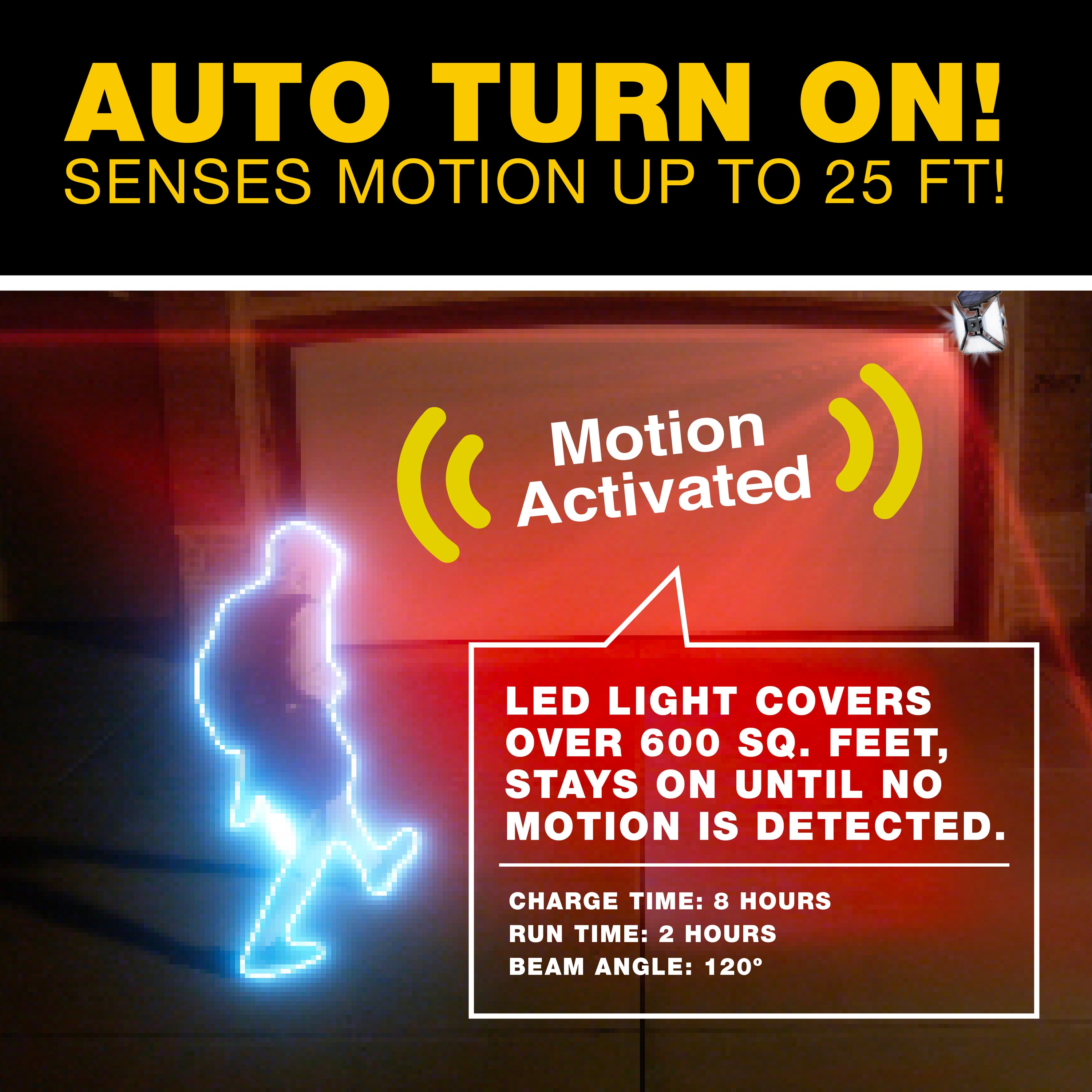 Bell + Howell Bionic Spotlight Trio Solar Powered & Motion Activated - 500 Lumen