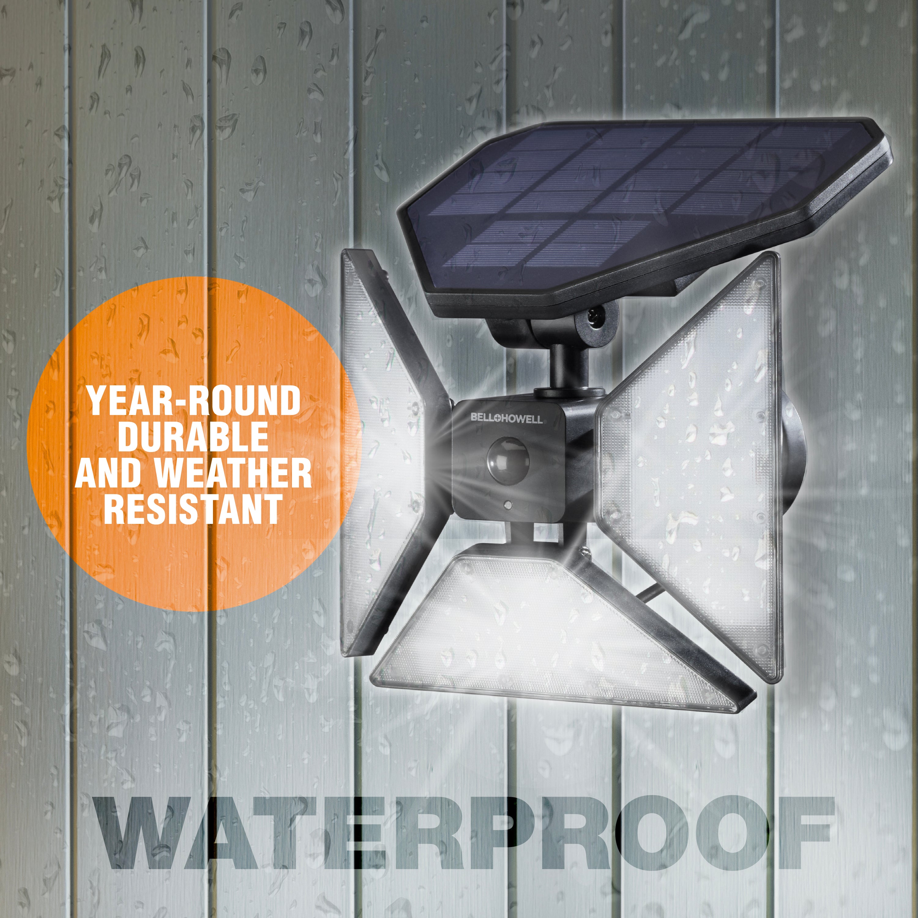 Bell + Howell Bionic Spotlight Trio Solar Powered & Motion Activated - 500 Lumen
