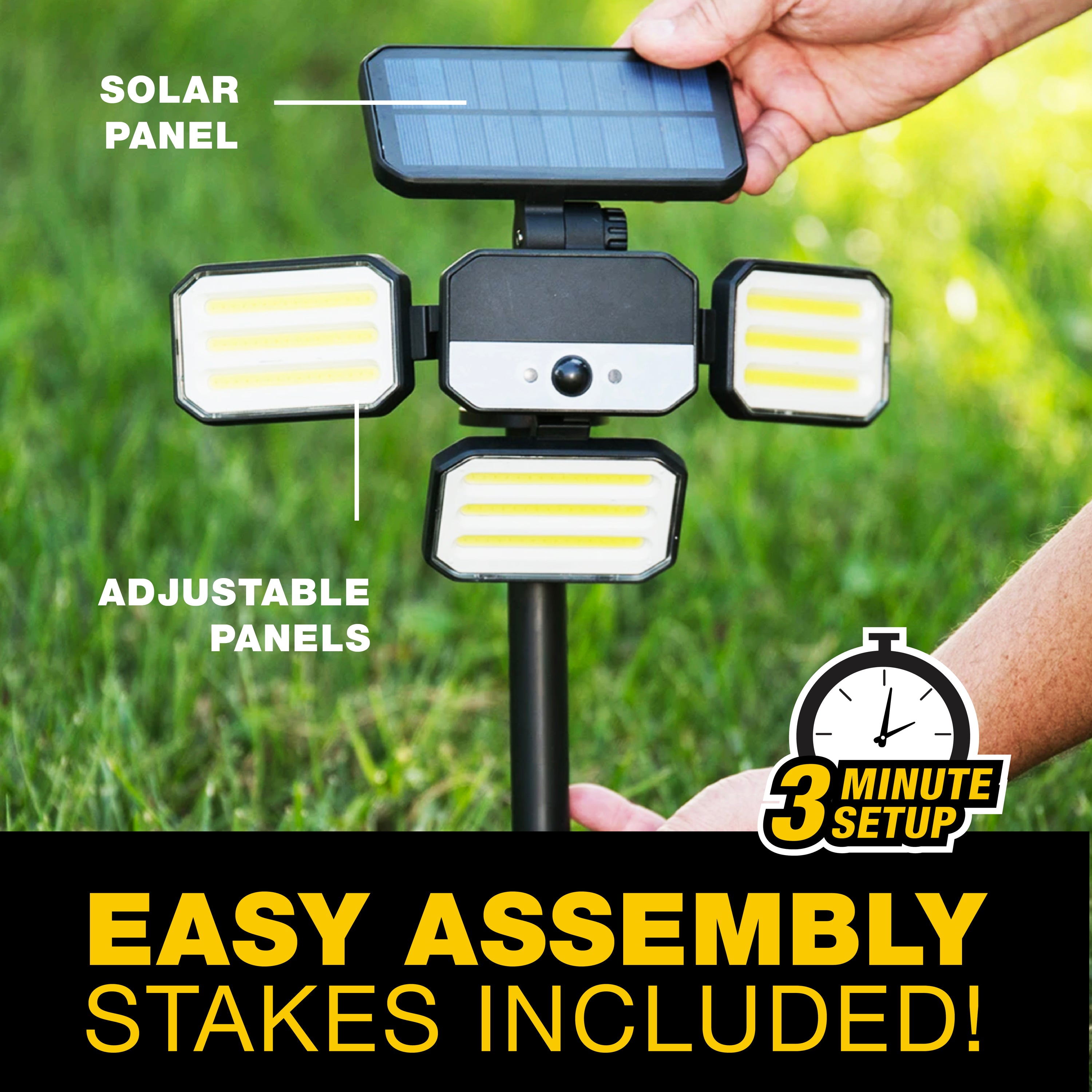 The Original Bell + Howell Bionic Remote Controlled Motion Activated Solar Floodlight