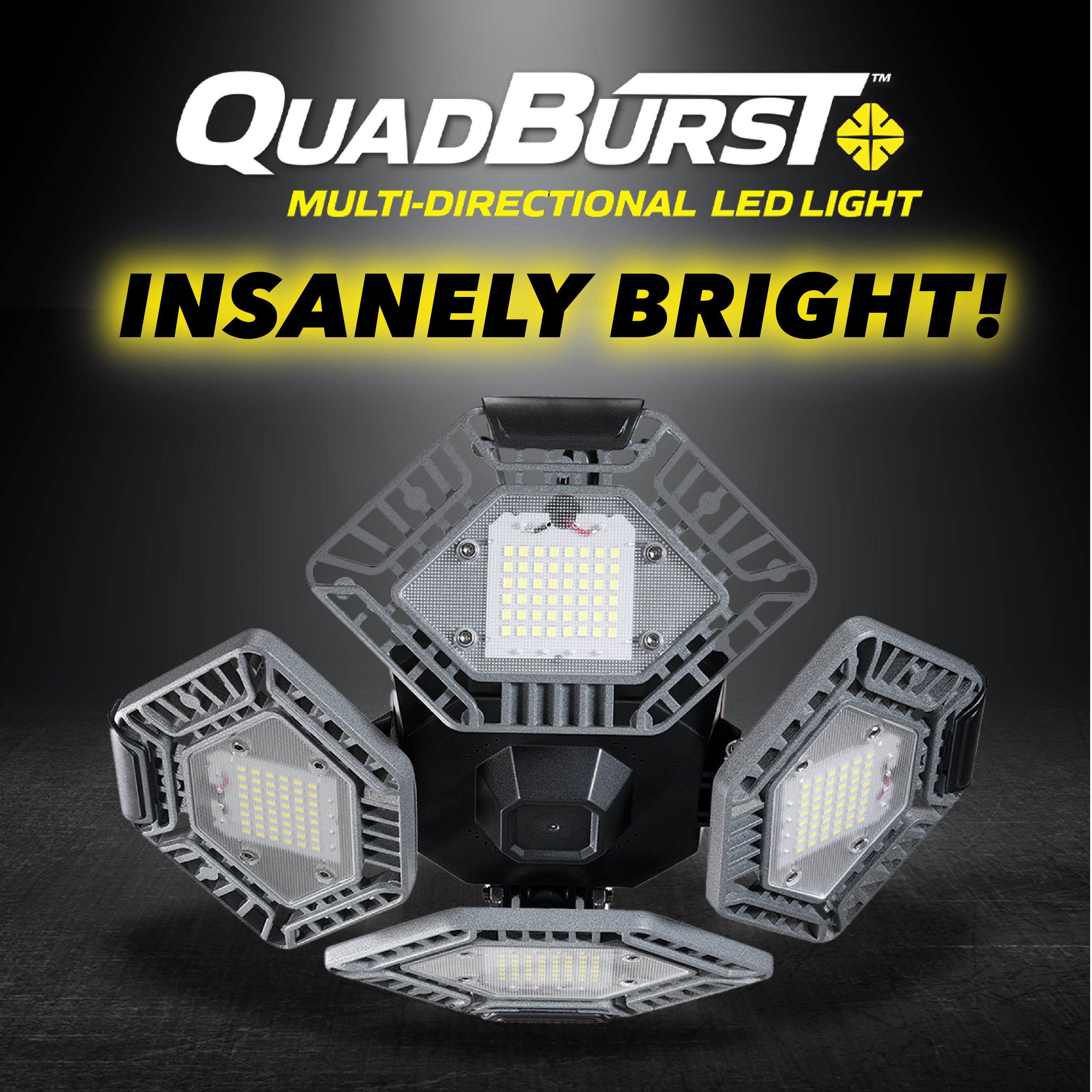 Bell + Howell Quad Burst 8000 Lumens, LED Ceiling Light Work Light, Garage Light, Indoor Outdoor Lighting