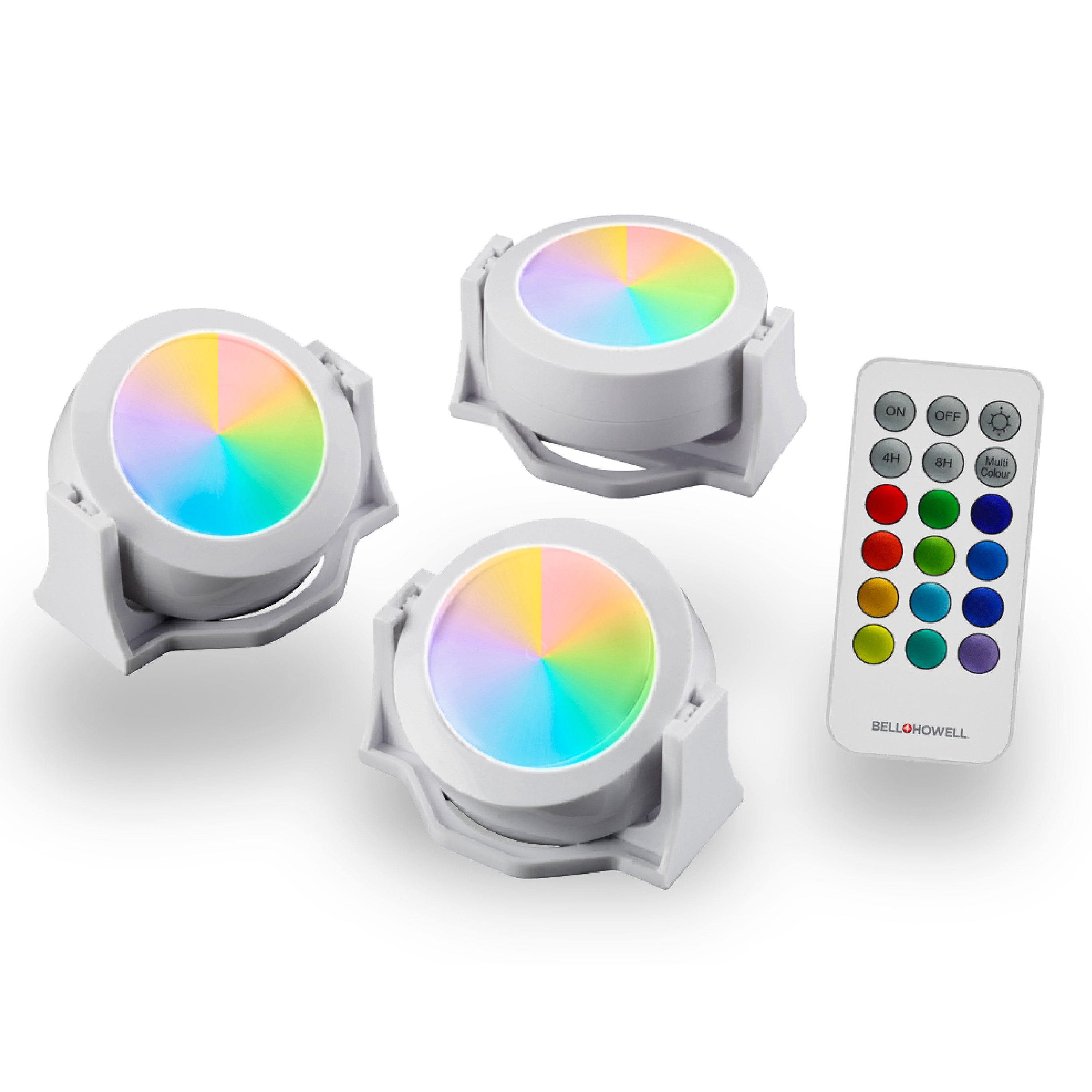 Bell + Howell Color 3-Pack Changing Swivel Lights