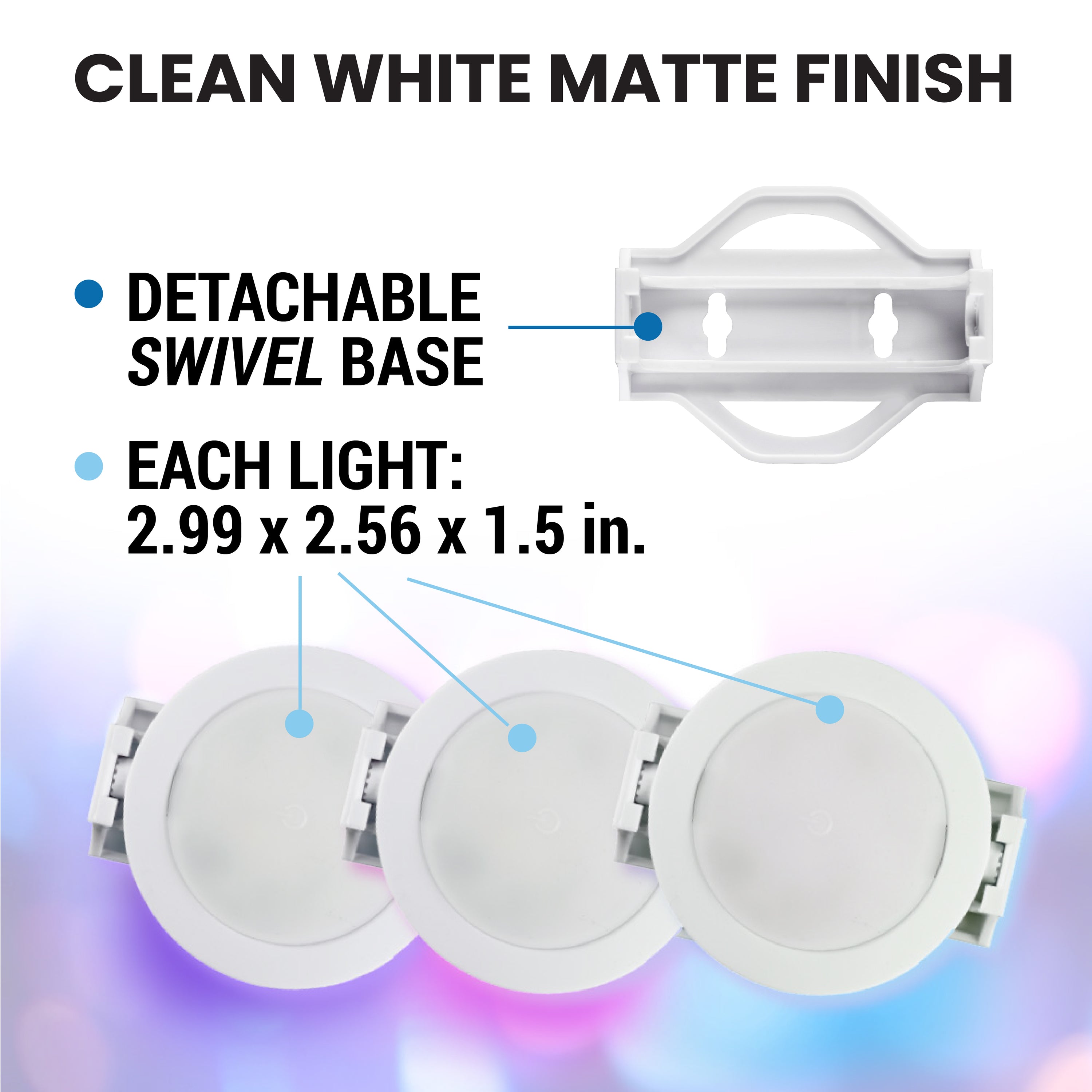 Bell + Howell Color 3-Pack Changing Swivel Lights
