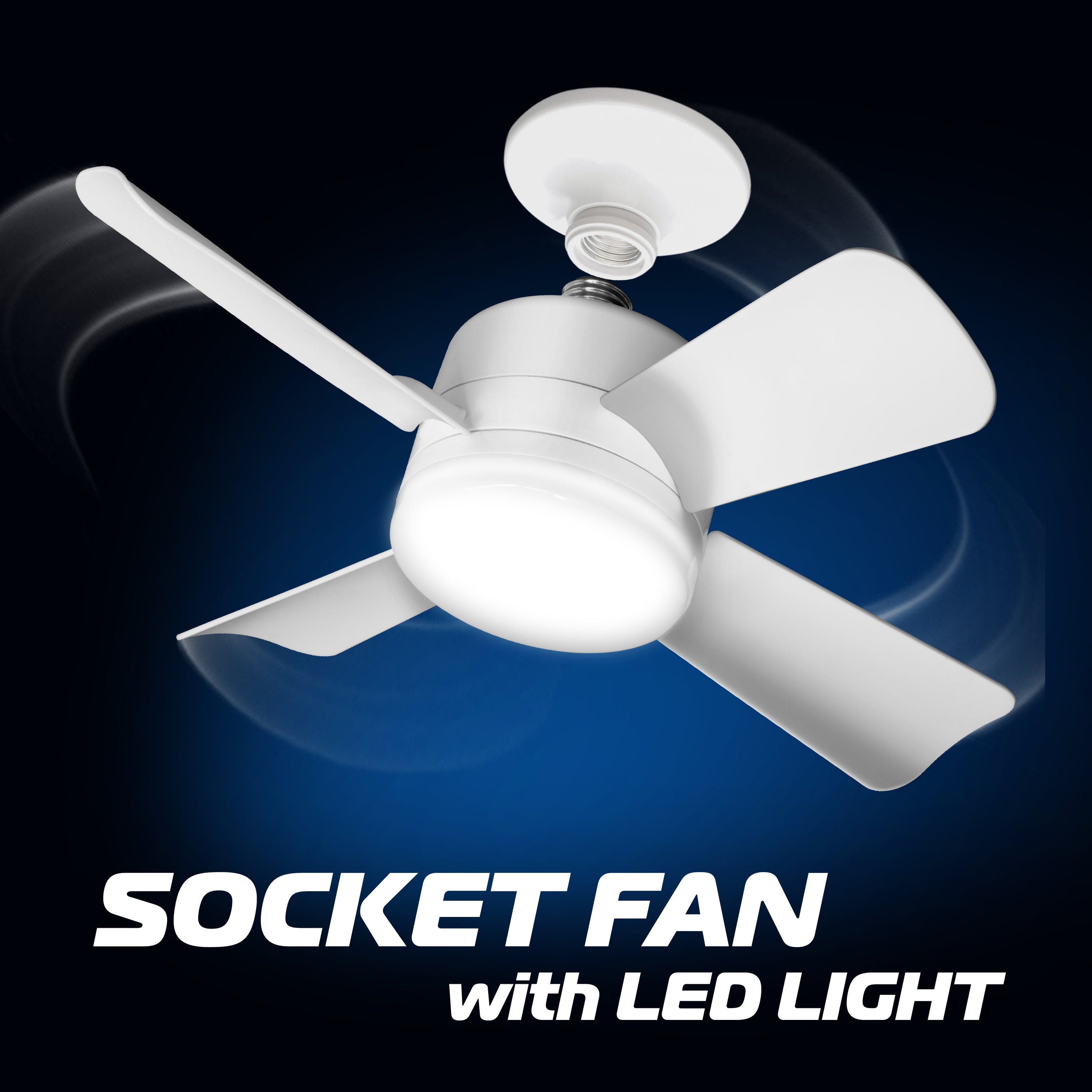 Bell + Howell Screw-In Socket Fan - Remote Controlled Socket Ceiling Fan & Light as seen on TV and TikTok #socketfan