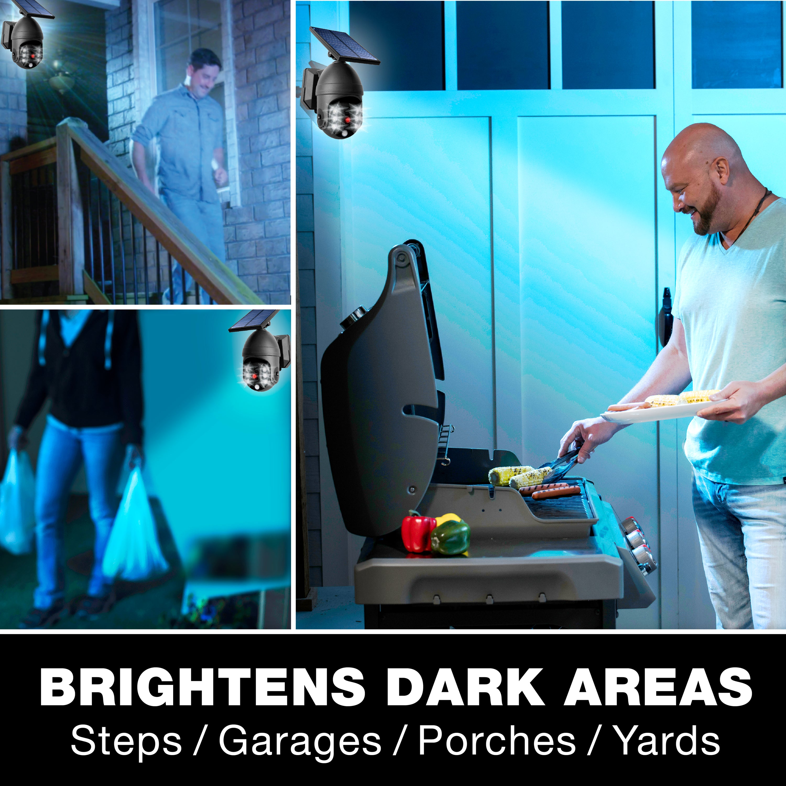 Bell + Howell Bionic Spotlight Security Extreme Solar Powered, Motion Sensor, Red Light - Looks like a security camera!