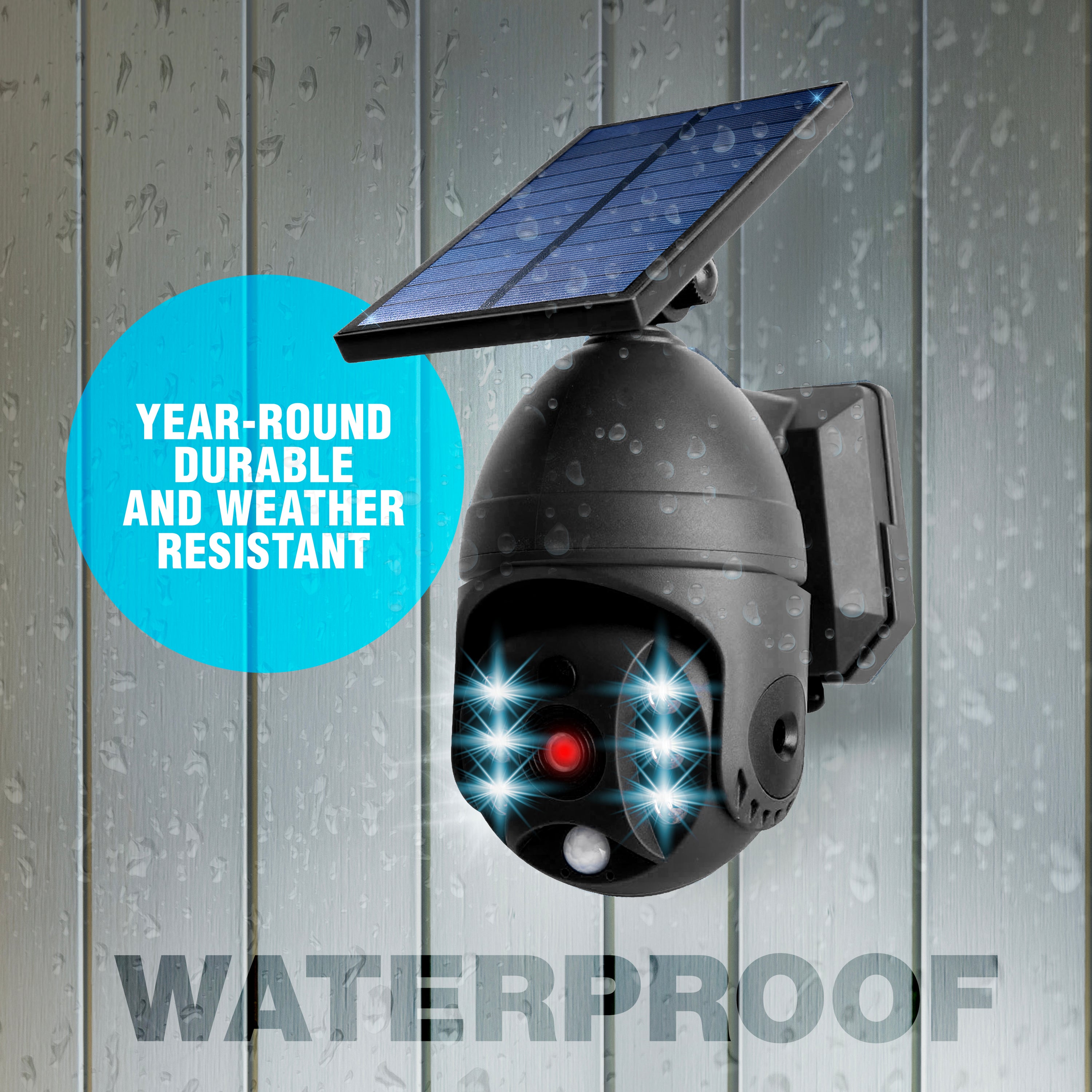 Bell + Howell Bionic Spotlight Security Extreme Solar Powered, Motion Sensor, Red Light - Looks like a security camera!