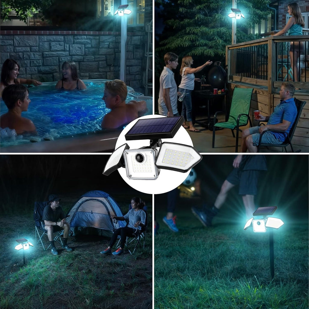 Bionic Floodlight Elite – 500-Lumen Solar Powered Outdoor Flood Light with Motion Sensor, Waterproof LED for Yard, Patio, Porch