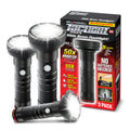 TacLight Max Wide Beam Flashlight 3-Pack – 500 Lumens Cree LED, USB Rechargeable, 5 Light Modes & Zoom Focus