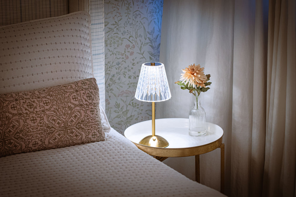 Gold Rechargeable Touch Control Lamp - The Addison