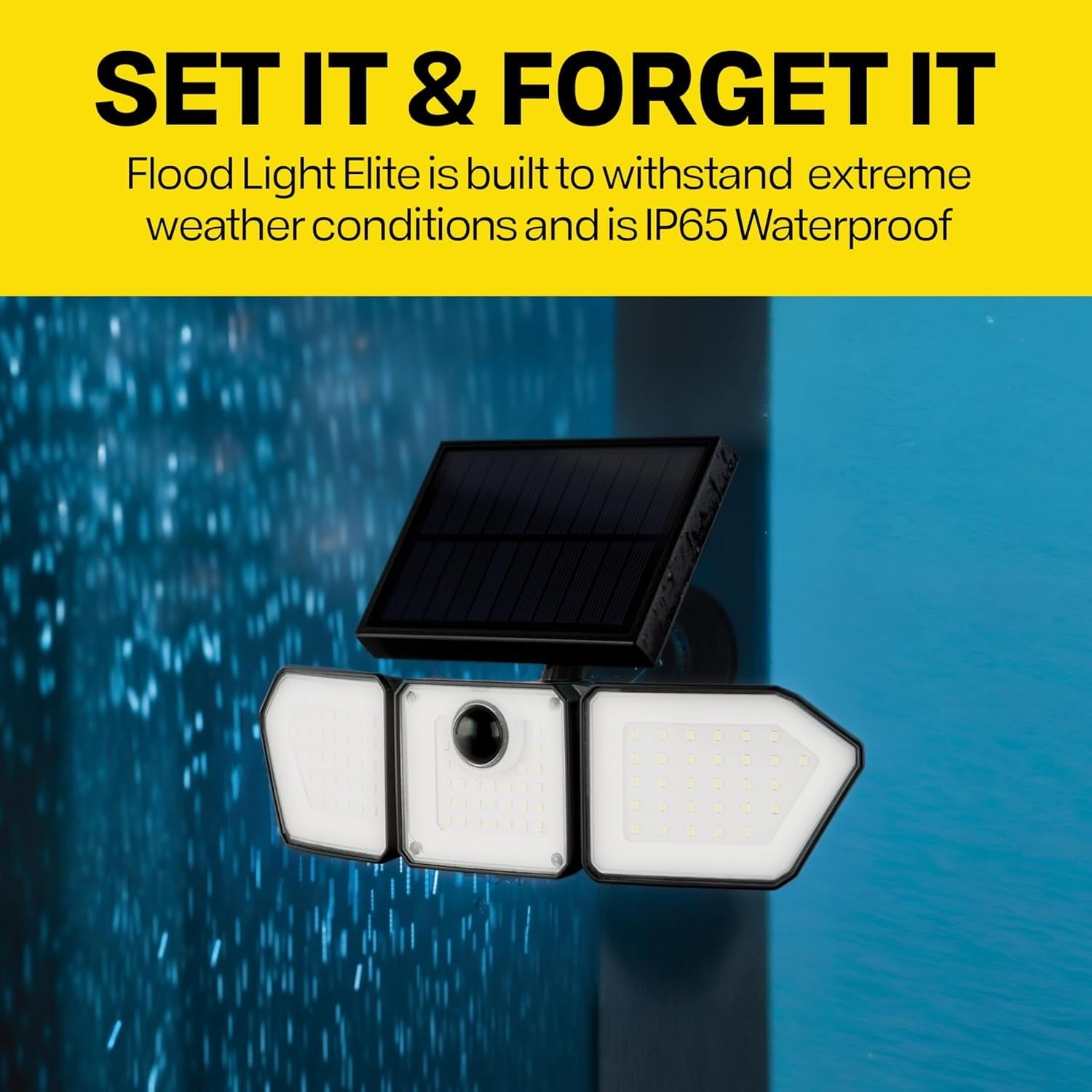Bionic Floodlight Elite – 500-Lumen Solar Powered Outdoor Flood Light with Motion Sensor, Waterproof LED for Yard, Patio, Porch