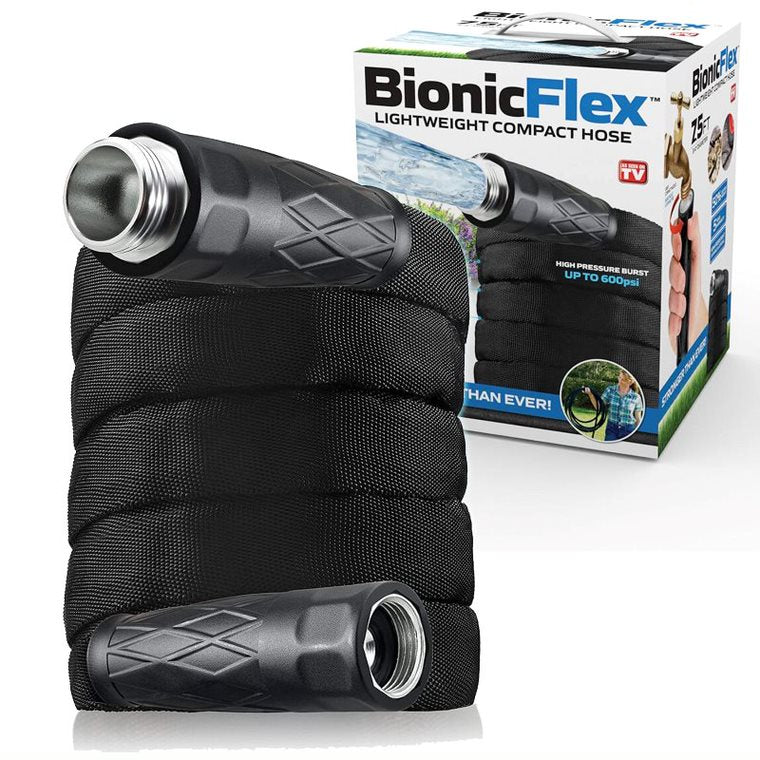 Bionic Flex Garden Hose - Heavy-Duty, Lightweight, Flexible Kink-Free Water Hose with Spray Nozzle