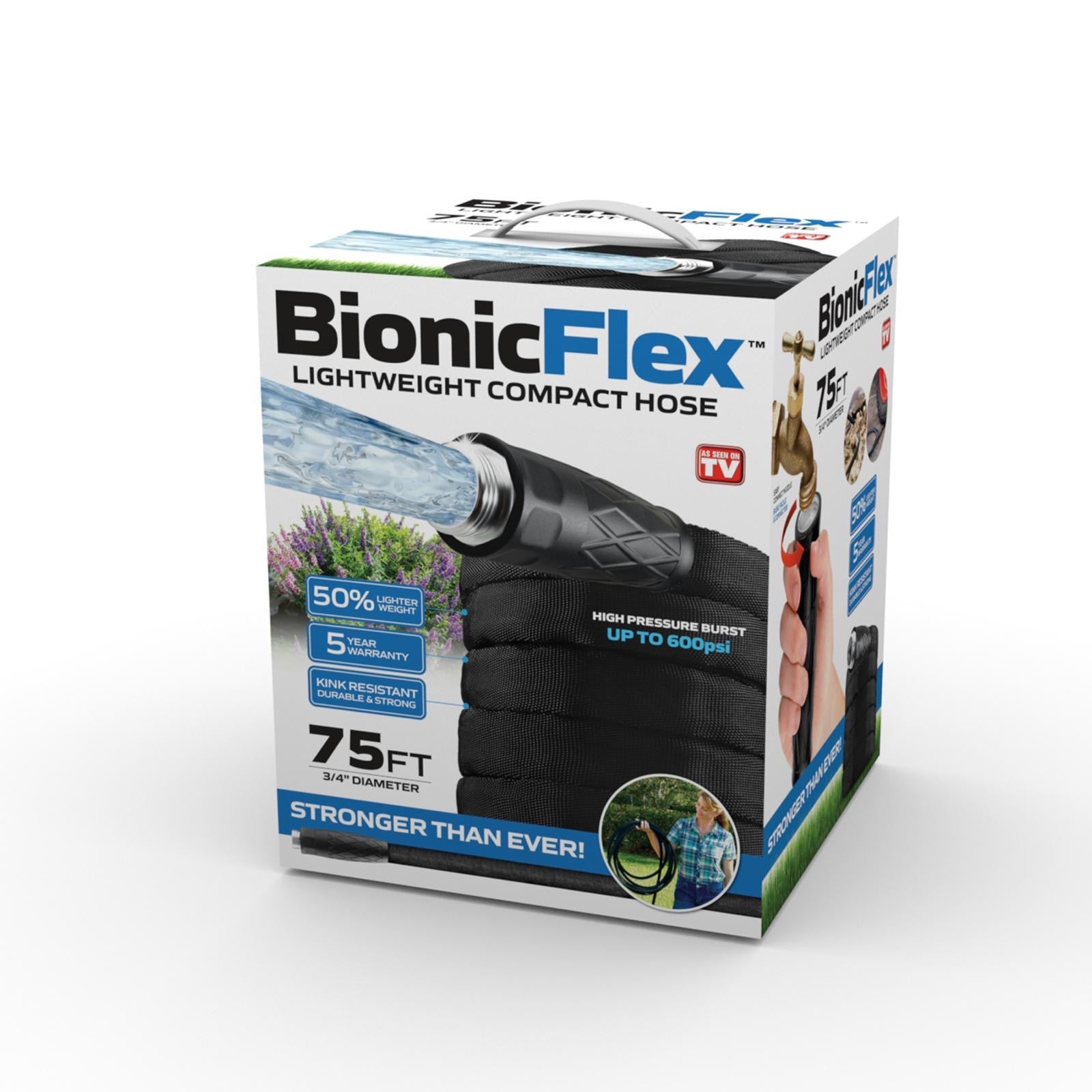 Bionic Flex Garden Hose - Heavy-Duty, Lightweight, Flexible Kink-Free Water Hose with Spray Nozzle