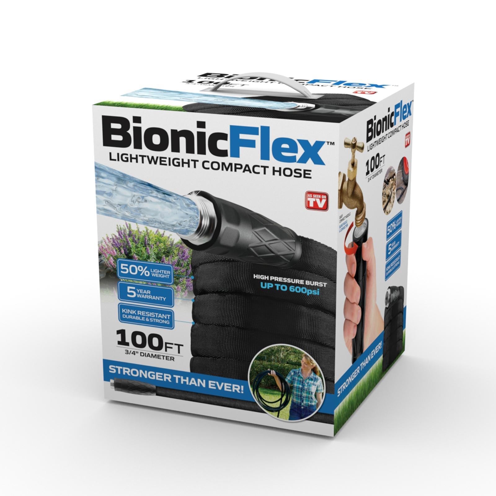 Bionic Flex Garden Hose - Heavy-Duty, Lightweight, Flexible Kink-Free Water Hose with Spray Nozzle