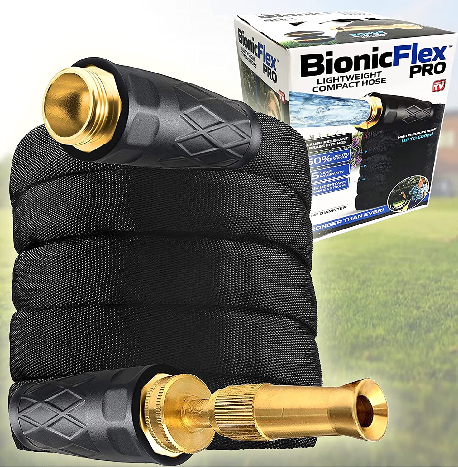 Bionic Flex Pro Heavy-Duty Brass Garden Hose