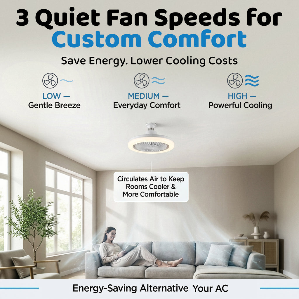 Socket Air Light Ceiling Fan