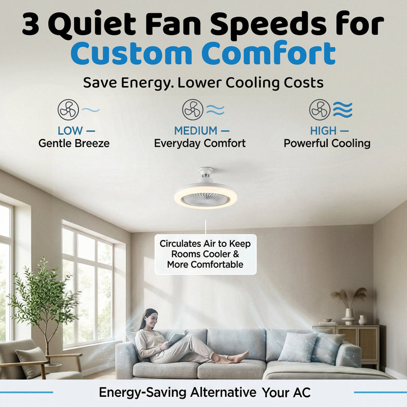 Socket Air Light Ceiling Fan