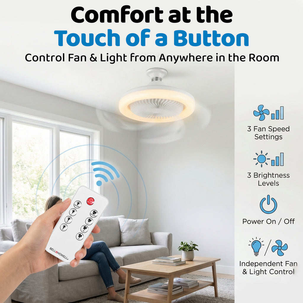 Socket Air Light Ceiling Fan
