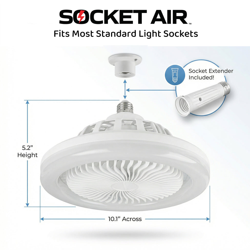 Socket Air Light Ceiling Fan