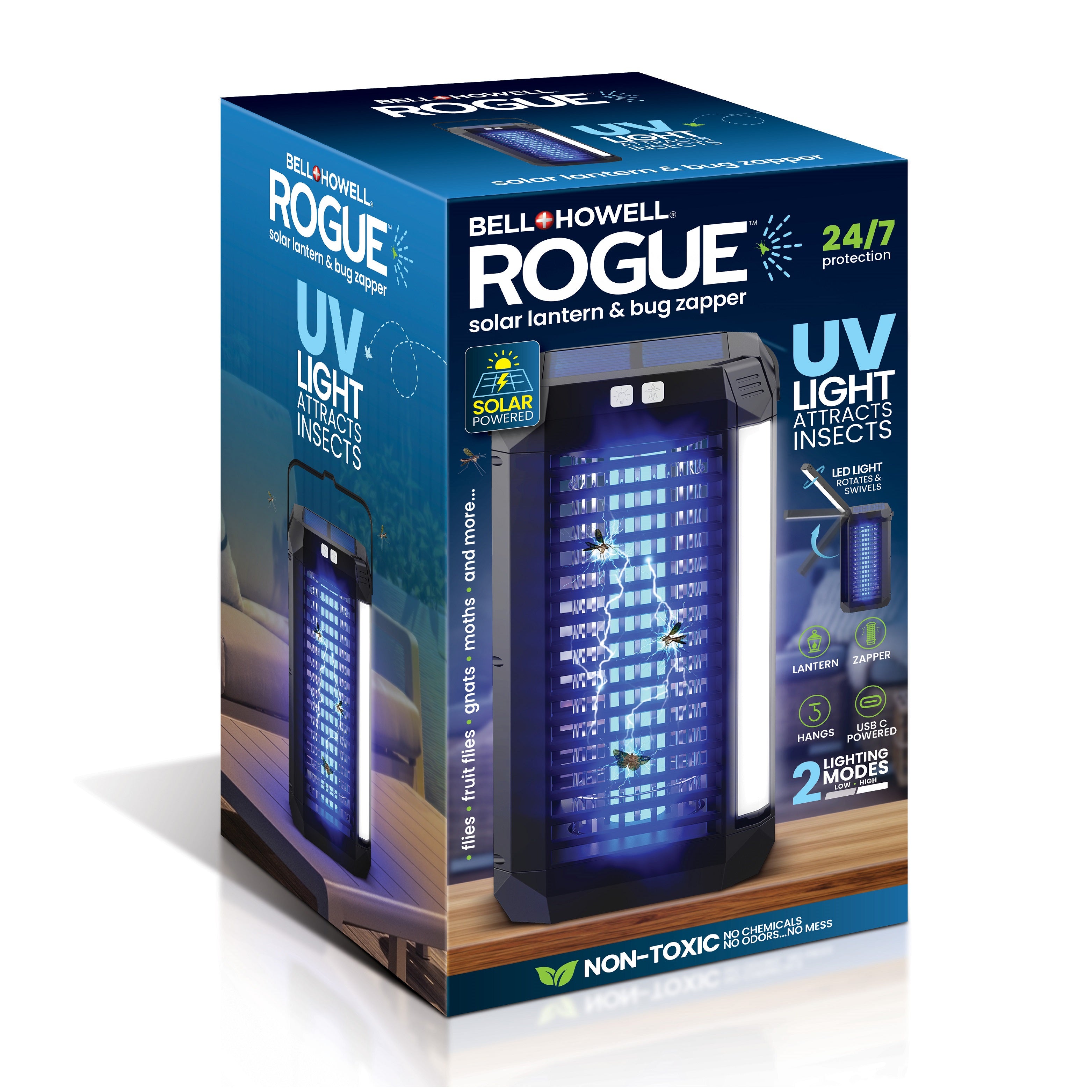 Rogue Solar Lantern and Insect Zapper – Portable, Weatherproof