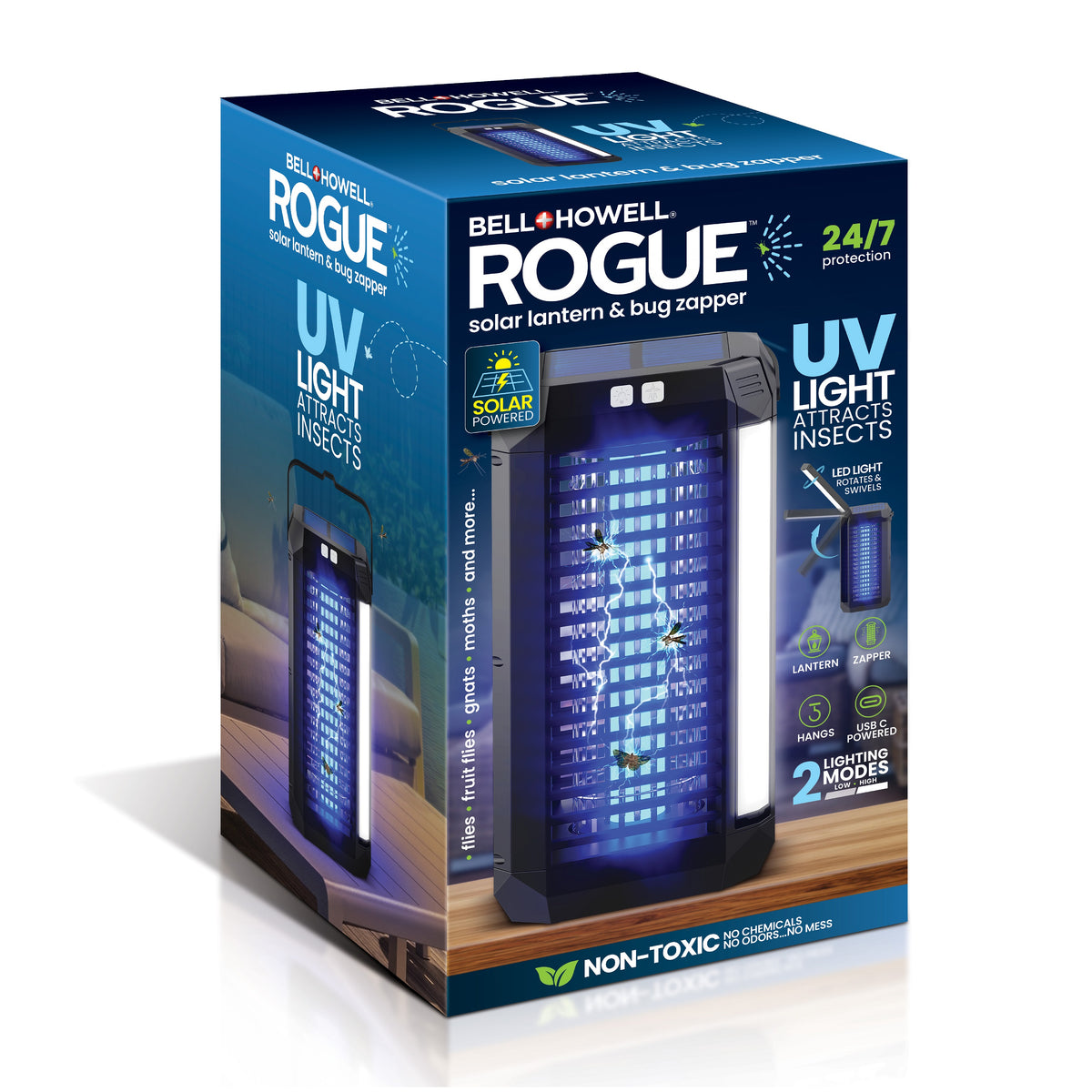 Rogue Solar Lantern and Insect Zapper – Portable, Weatherproof, Rechar ...