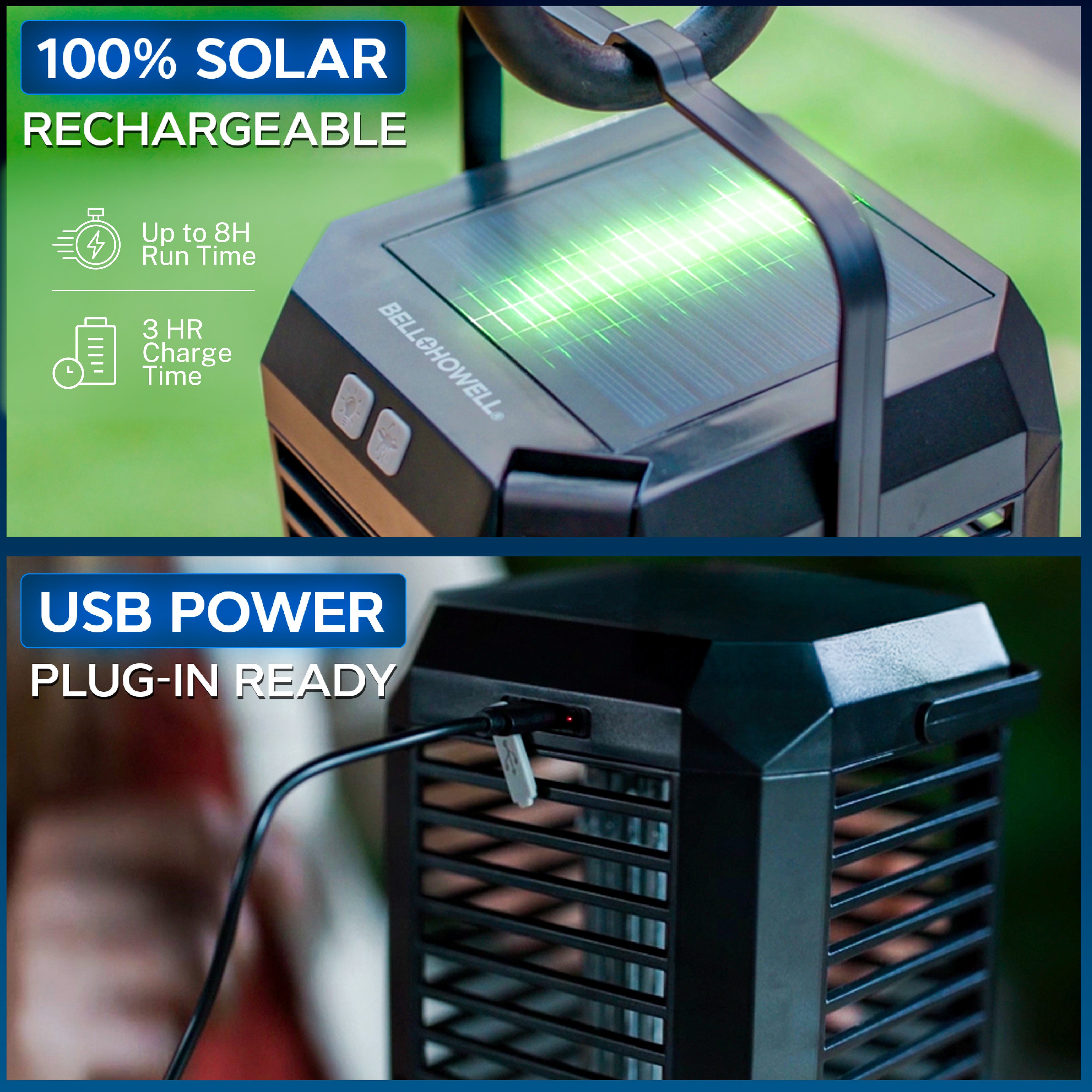 Rogue Solar Lantern and Insect Zapper – Portable, Weatherproof, Rechargeable UV Bug Control with LED Light Modes