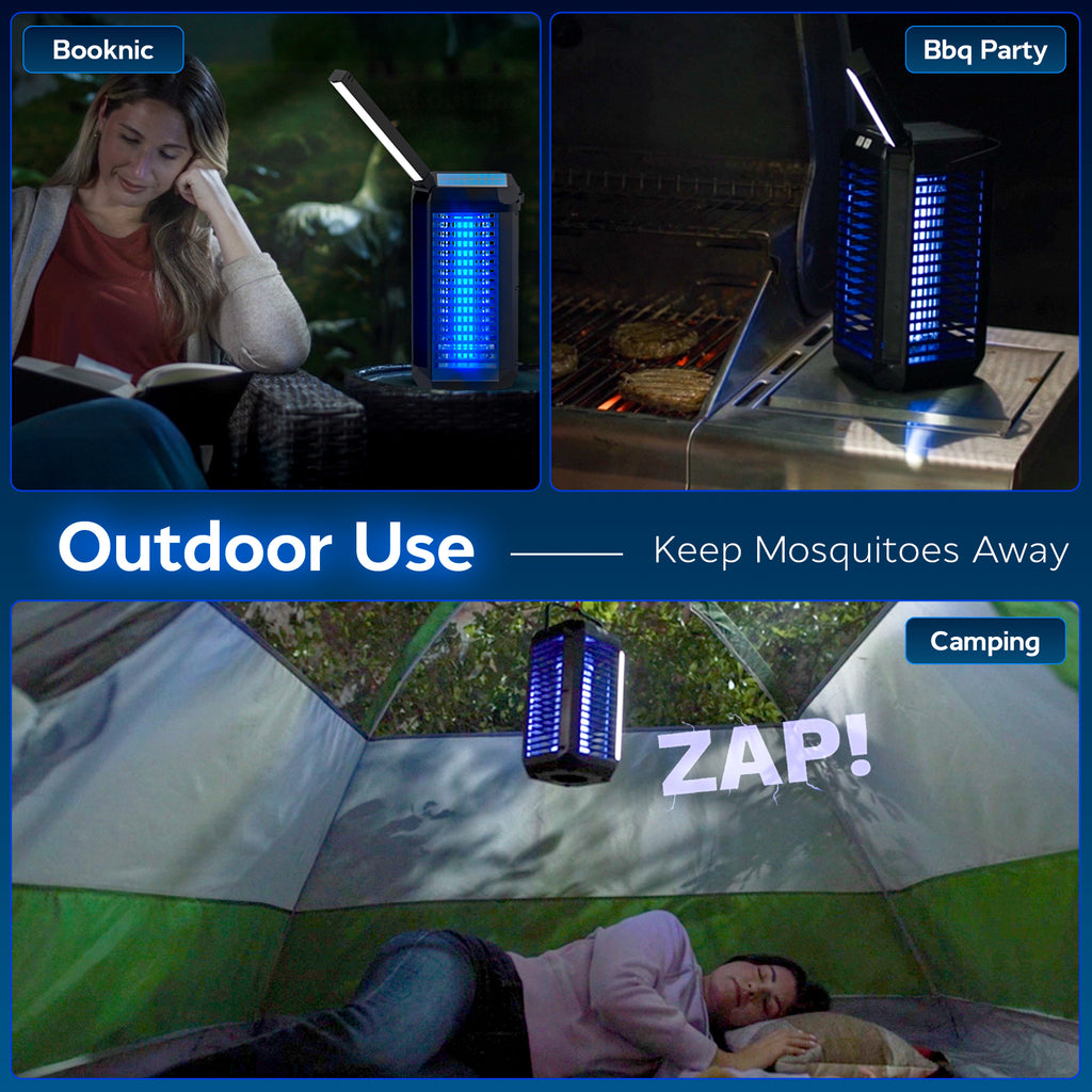 Rogue Solar Lantern and Insect Zapper – Portable, Weatherproof, Rechargeable UV Bug Control with LED Light Modes