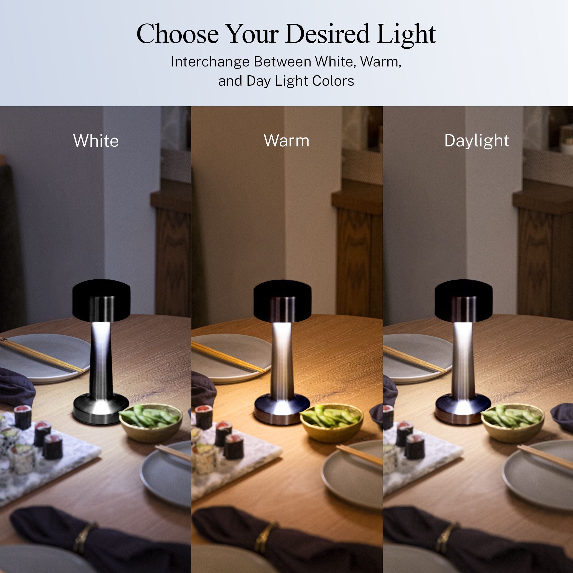 The Chelsea - Rechargeable Touch Control Lamp