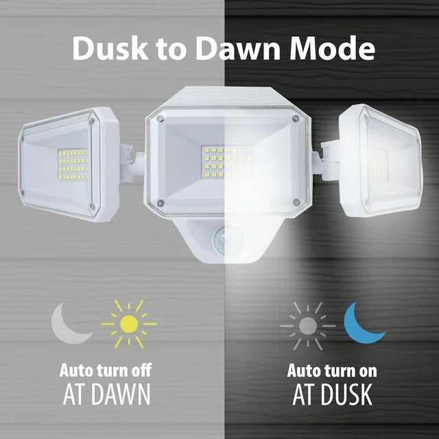 Bell+Howell Bionic Floodlight Hardwired Bright Floodlight with Motion Sensor Set of 2