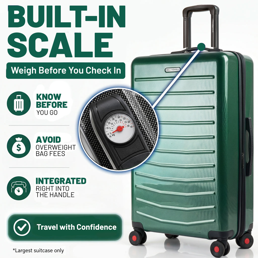 Bell + Howell 3 Piece Strata Stripe Luggage Set