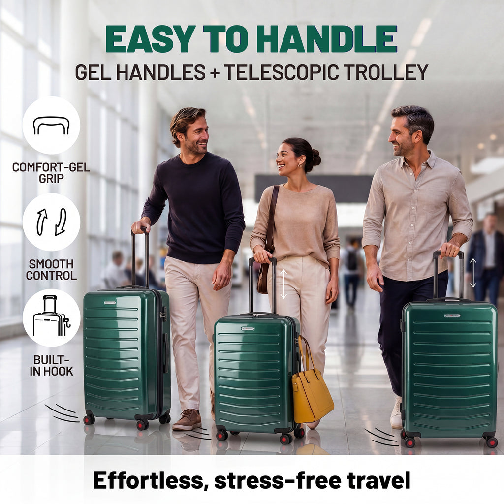 Bell + Howell 3 Piece Strata Stripe Luggage Set