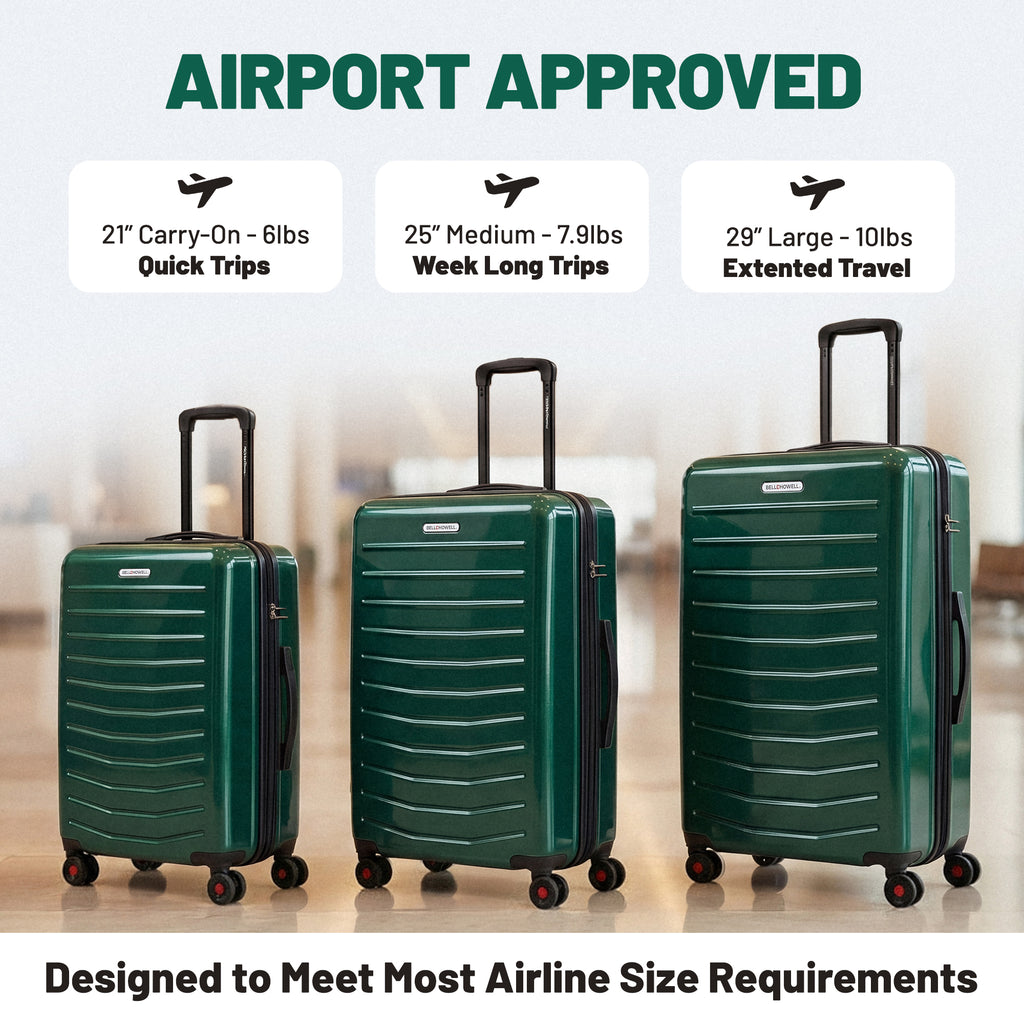 Bell + Howell 3 Piece Strata Stripe Luggage Set