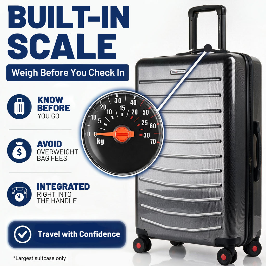 Bell + Howell 3 Piece Strata Stripe Luggage Set