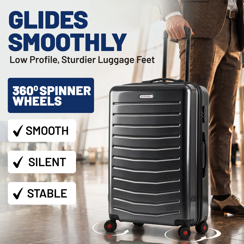 Bell + Howell 3 Piece Strata Stripe Luggage Set