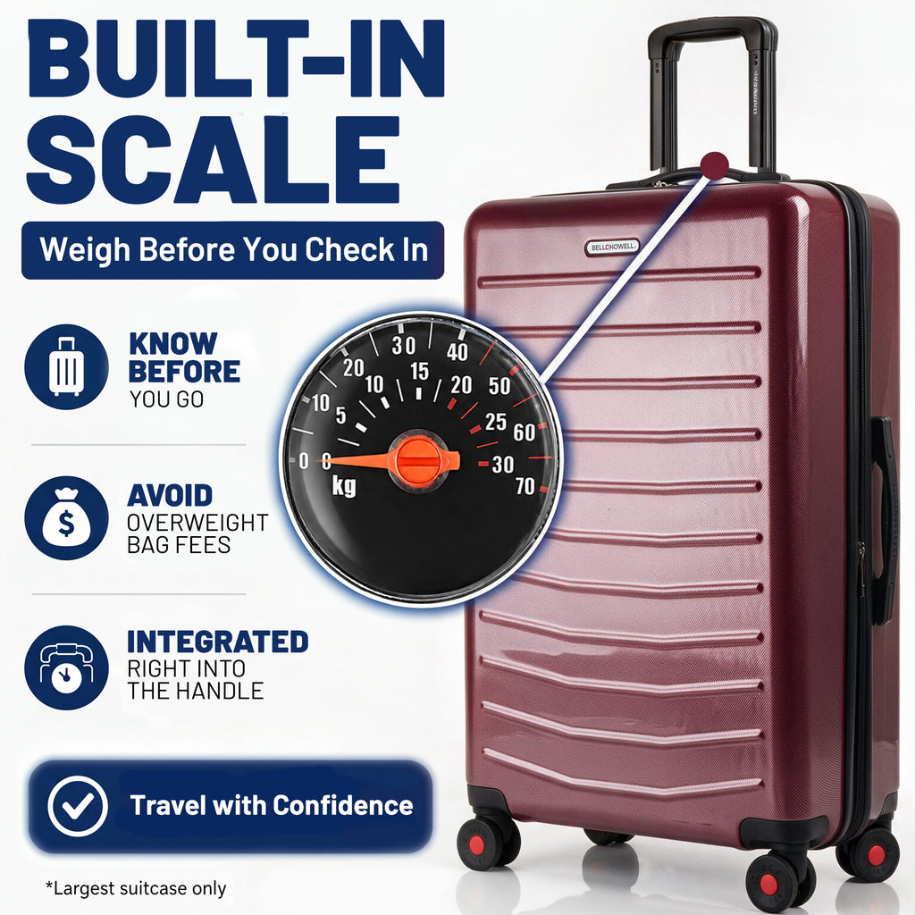 Bell + Howell 3 Piece Strata Stripe Luggage Set