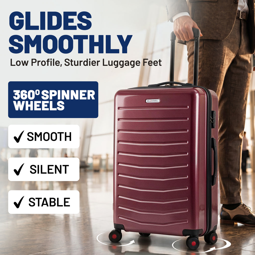 Bell + Howell 3 Piece Strata Stripe Luggage Set
