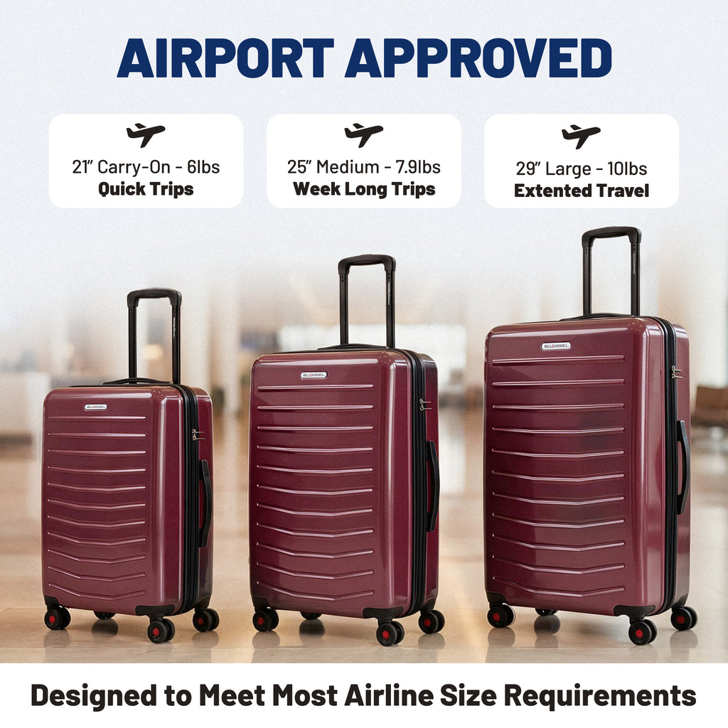 Bell + Howell 3 Piece Strata Stripe Luggage Set