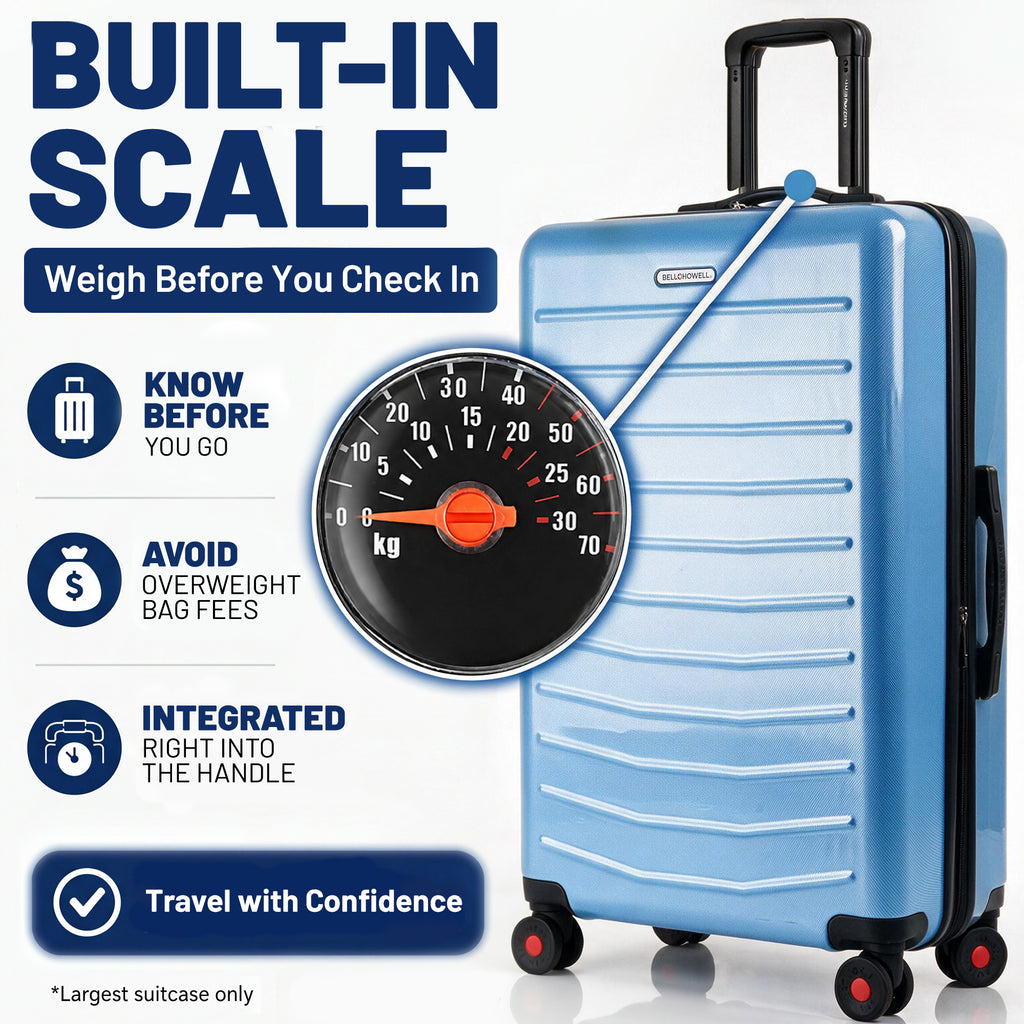 Bell + Howell 3 Piece Strata Stripe Luggage Set