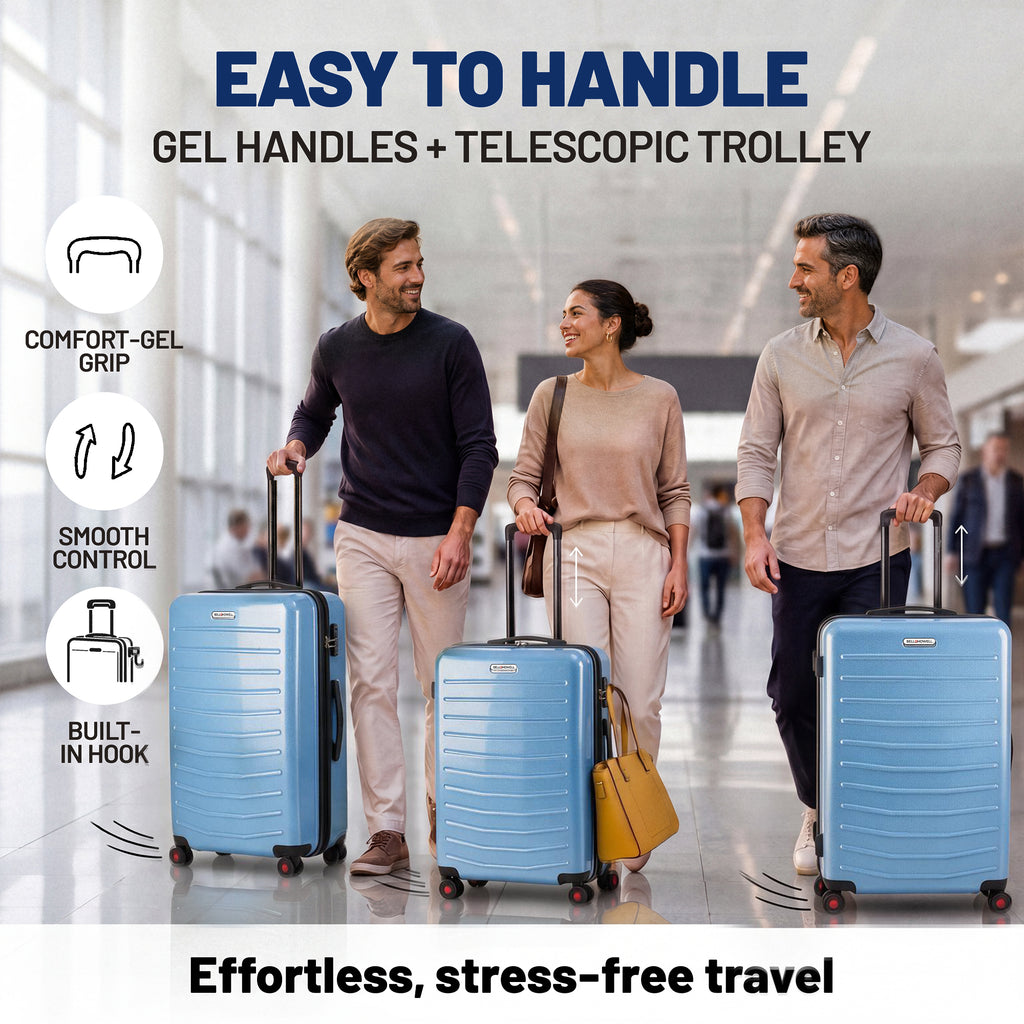 Bell + Howell 3 Piece Strata Stripe Luggage Set