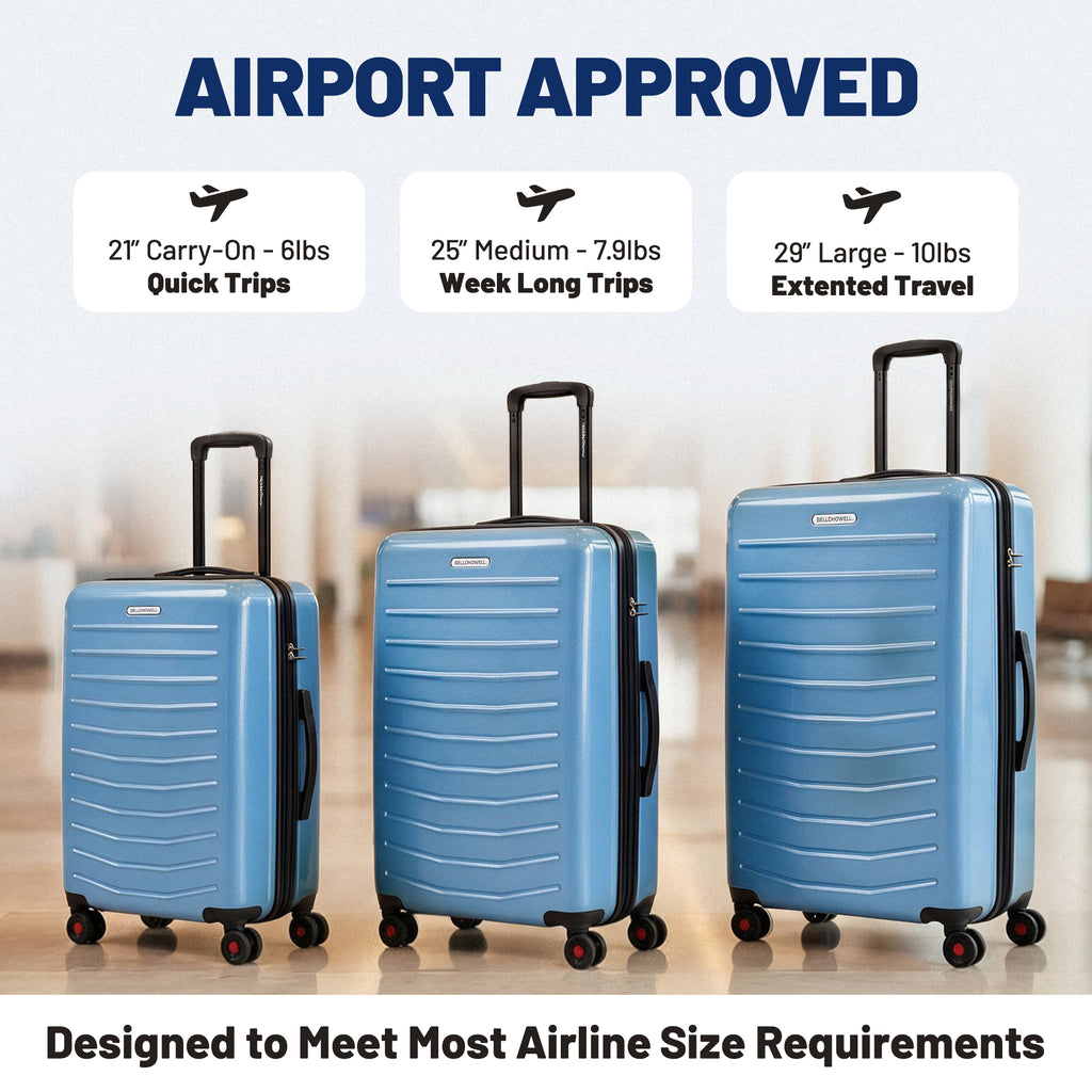 Bell + Howell 3 Piece Strata Stripe Luggage Set