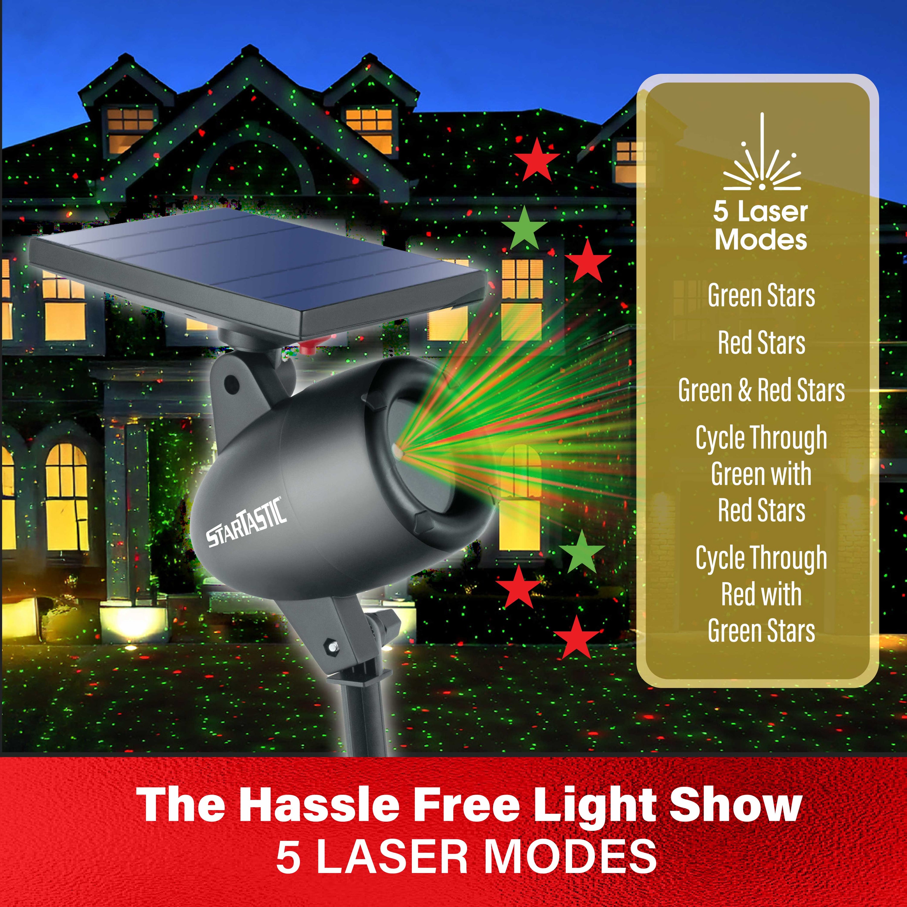 Solar StarTastic Motion Holiday Projector