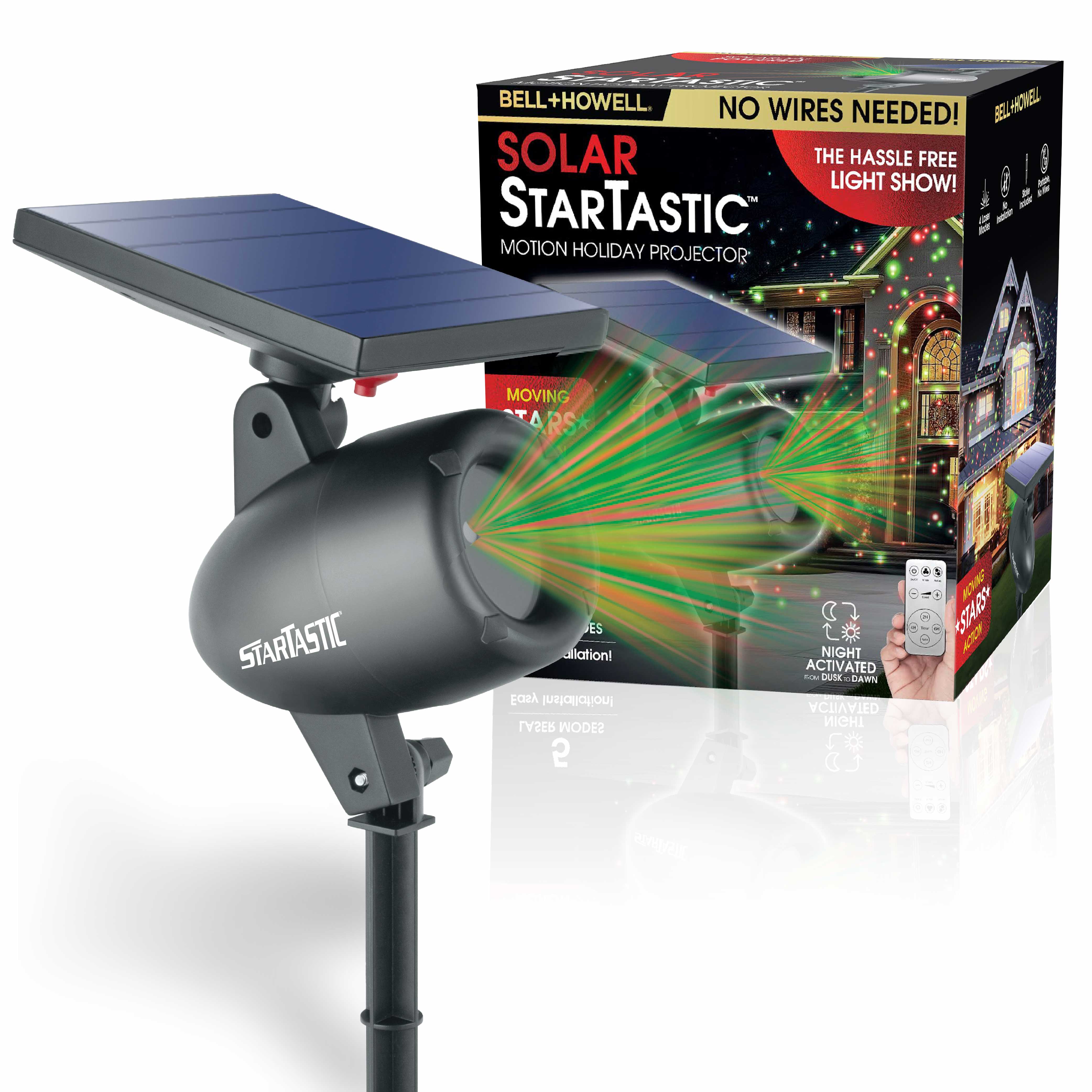 Solar StarTastic Motion Holiday Projector – Bell + Howell