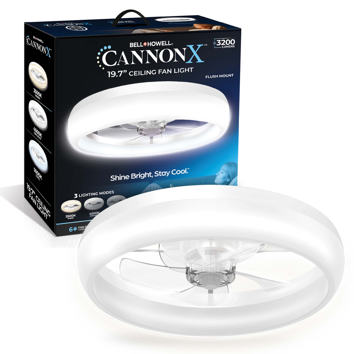 CannonX Low-Profile Ceiling Fan