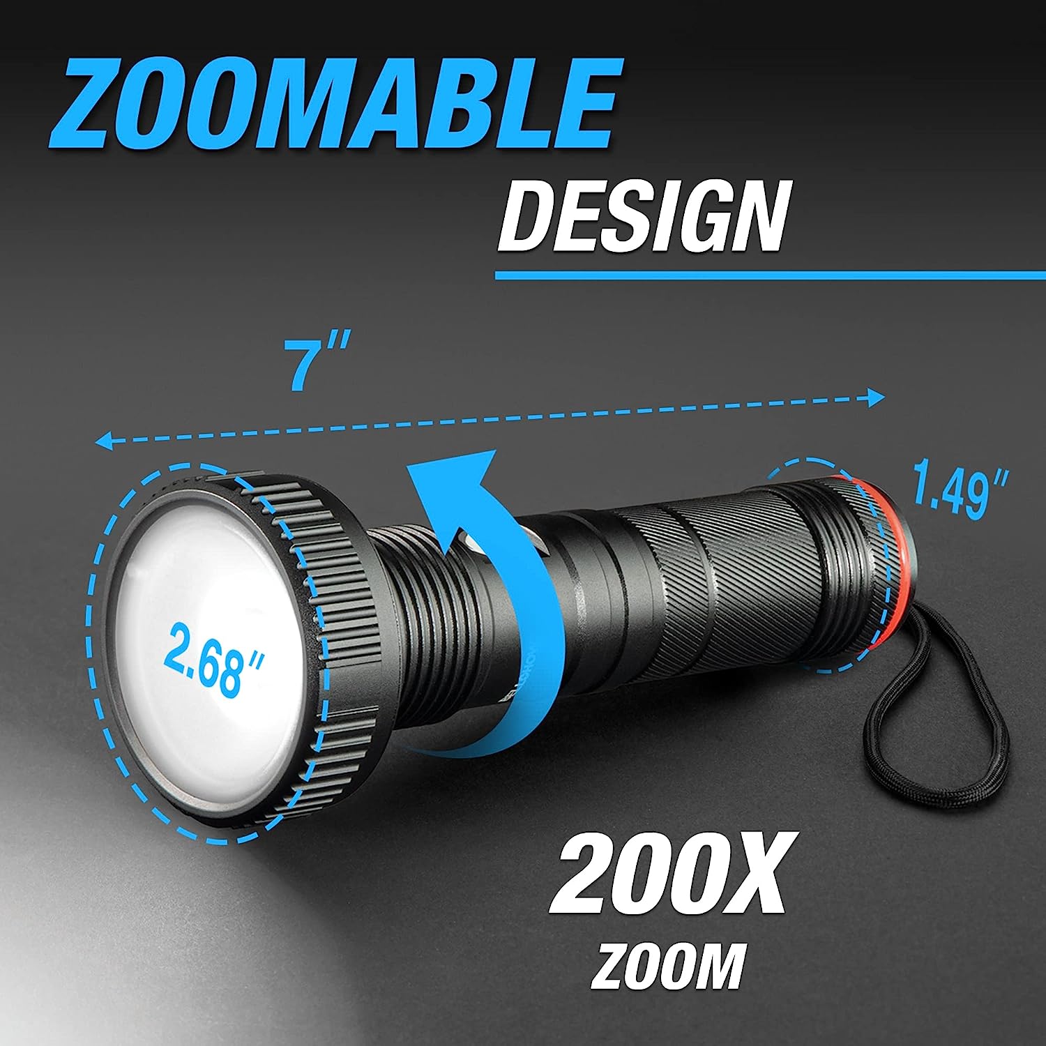 Rechargeable Wide Beam Flashlight