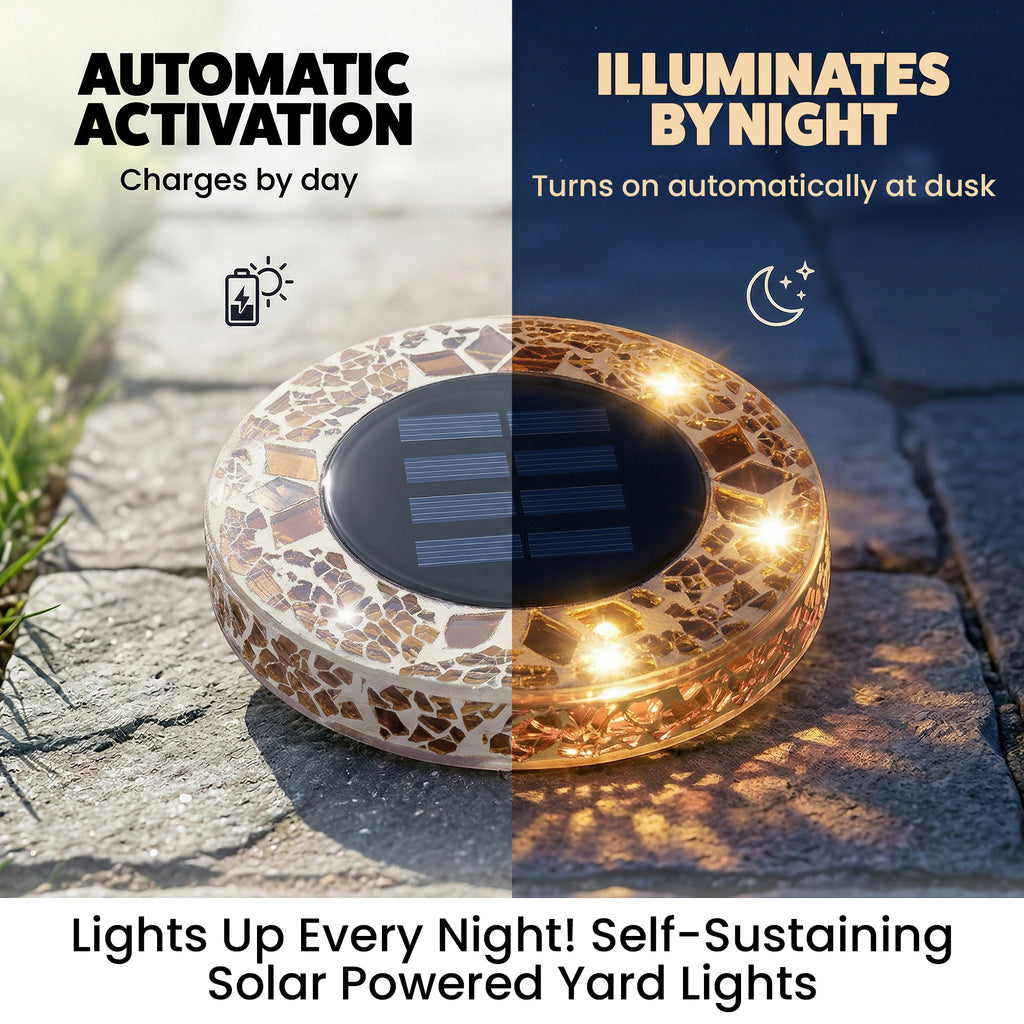 Bell + Howell Pathway & Landscape Mosaic Disk Light 4 Pack