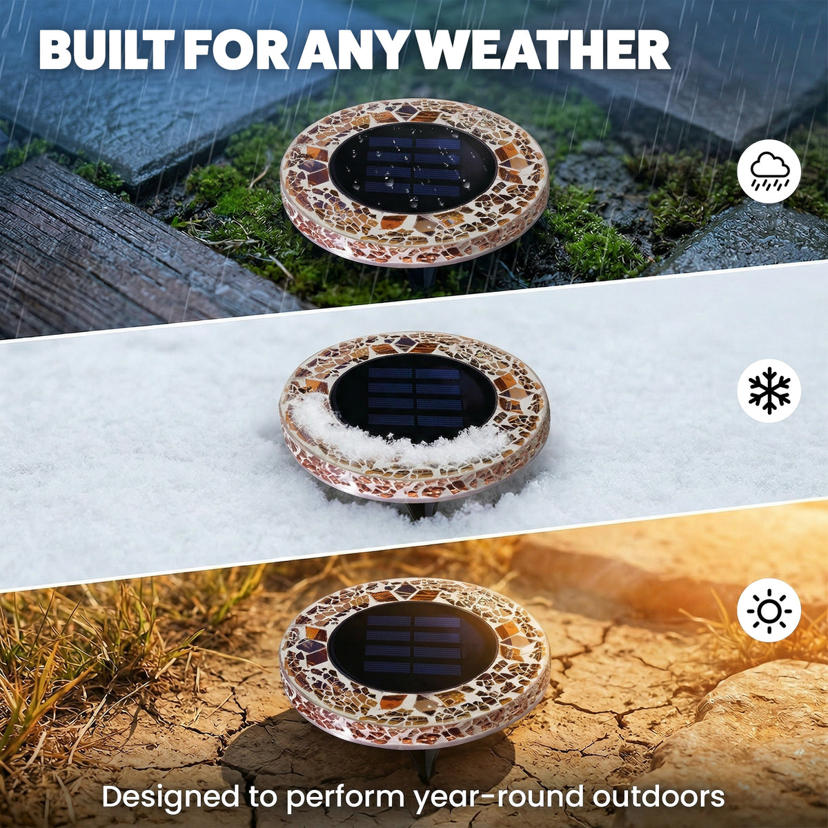 Bell + Howell Pathway & Landscape Mosaic Disk Light 4 Pack